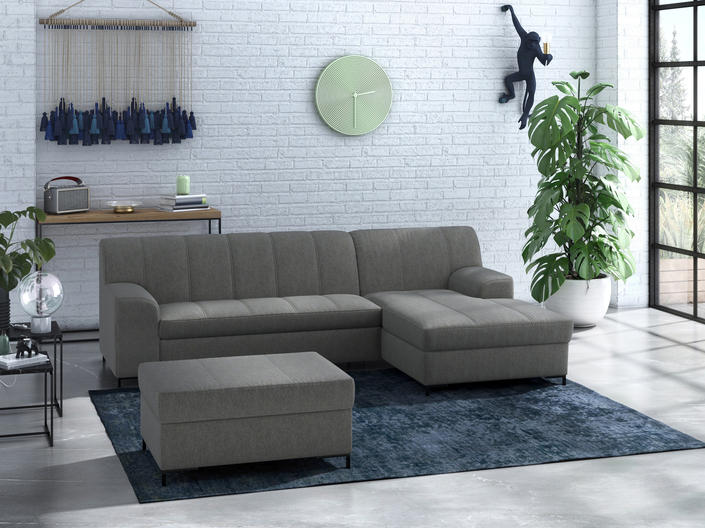 INOSIGN Ecksofa »Balme L-Form«, Inkl. Zierkissen, wahlweise mit Bettfunktion