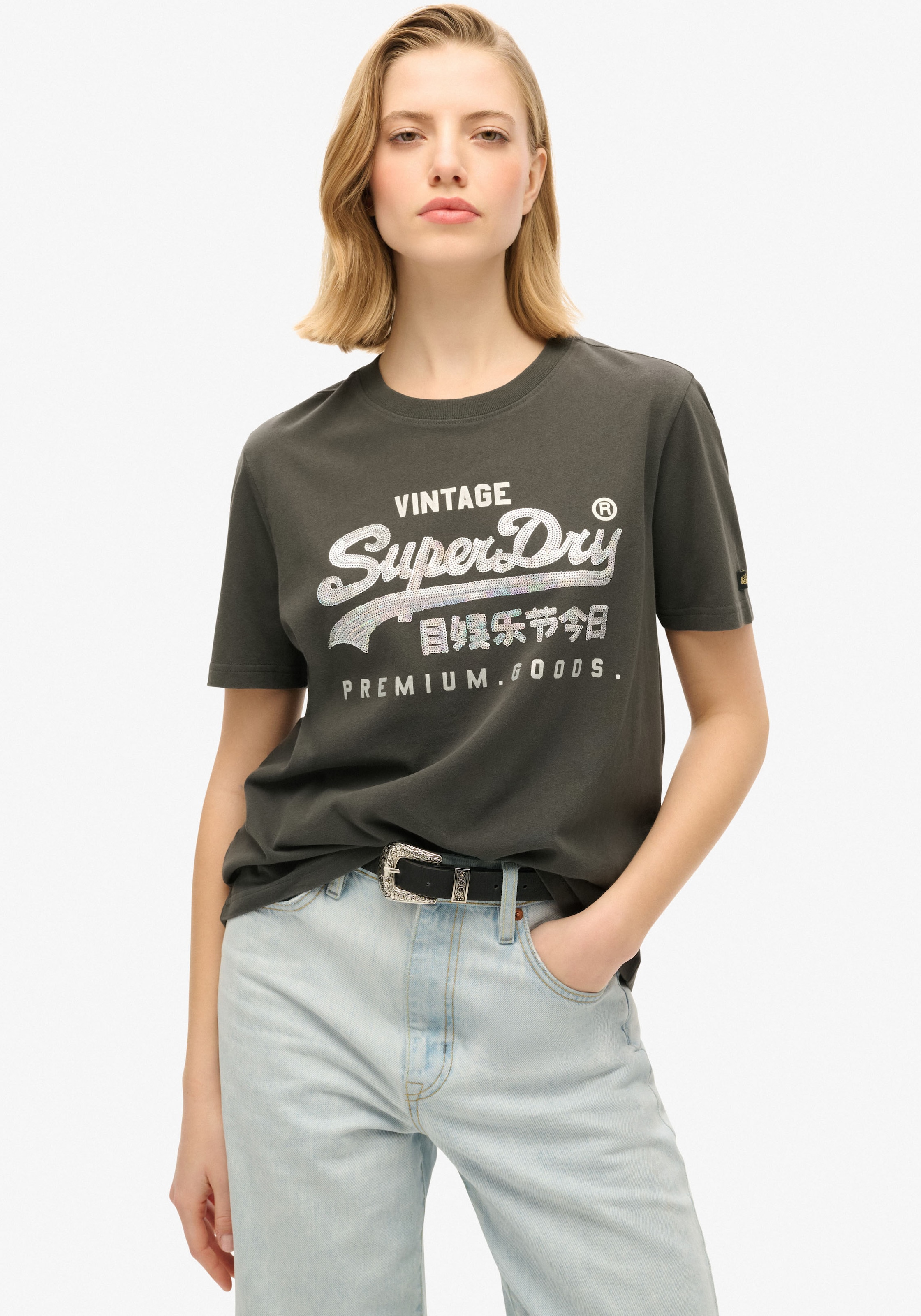 Superdry Print-Shirt "EMBELLISHED VL GRAPHIC T SHIRT"