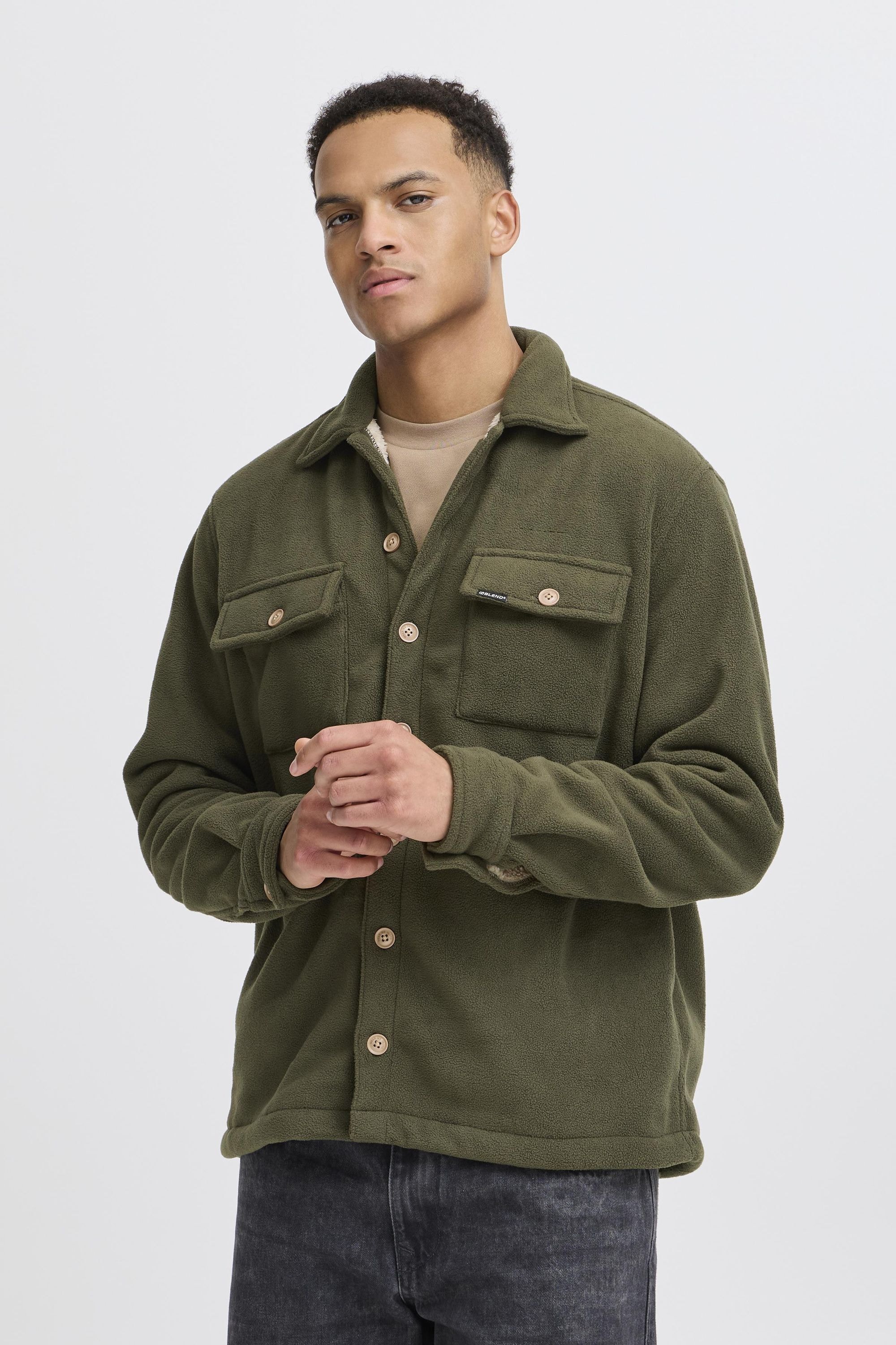 Blend Hemdjacke "BHBAKI" ohne Kapuze Stilvolle Hemdjacke mit Brusttaschen günstig online kaufen