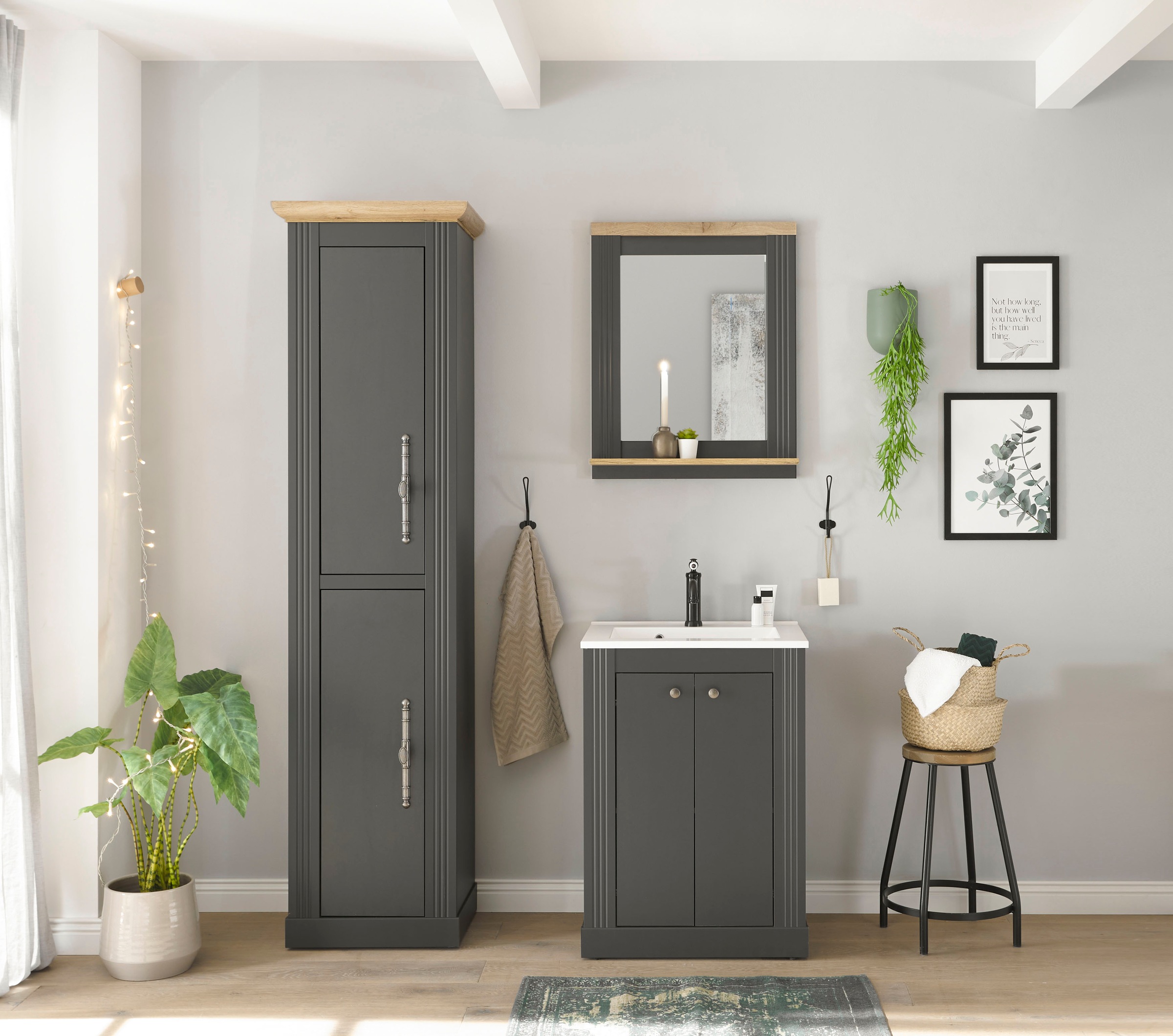 OTTO home Badmöbel-Set "WESTMINSTER, Bad im Landhausstil, 3-teiliges Badezi günstig online kaufen