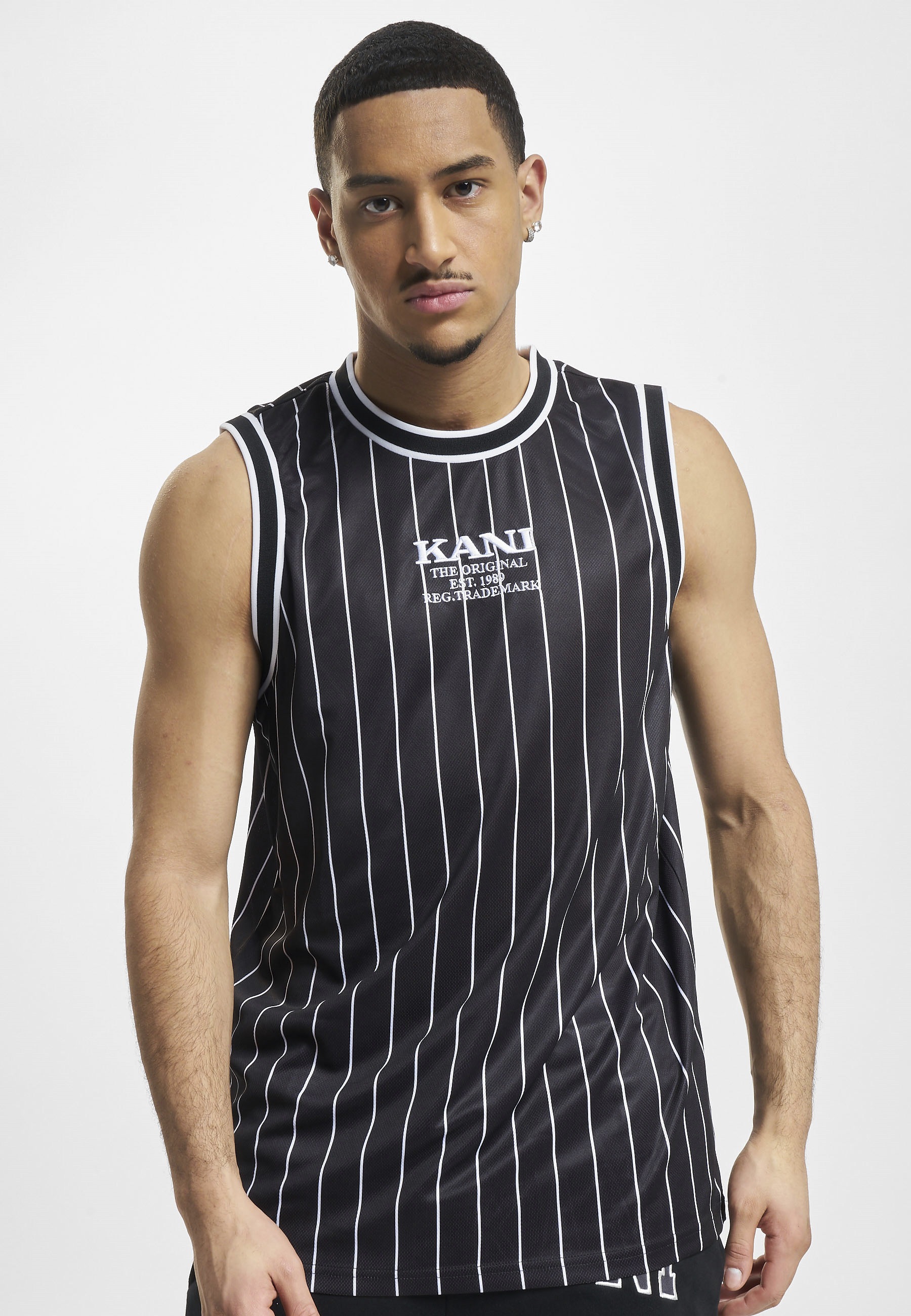 Karl Kani Tanktop »Karl Kani Herren KM232-001-4 KK Retro Pinstripes Basketball Tank« 1 Stk.