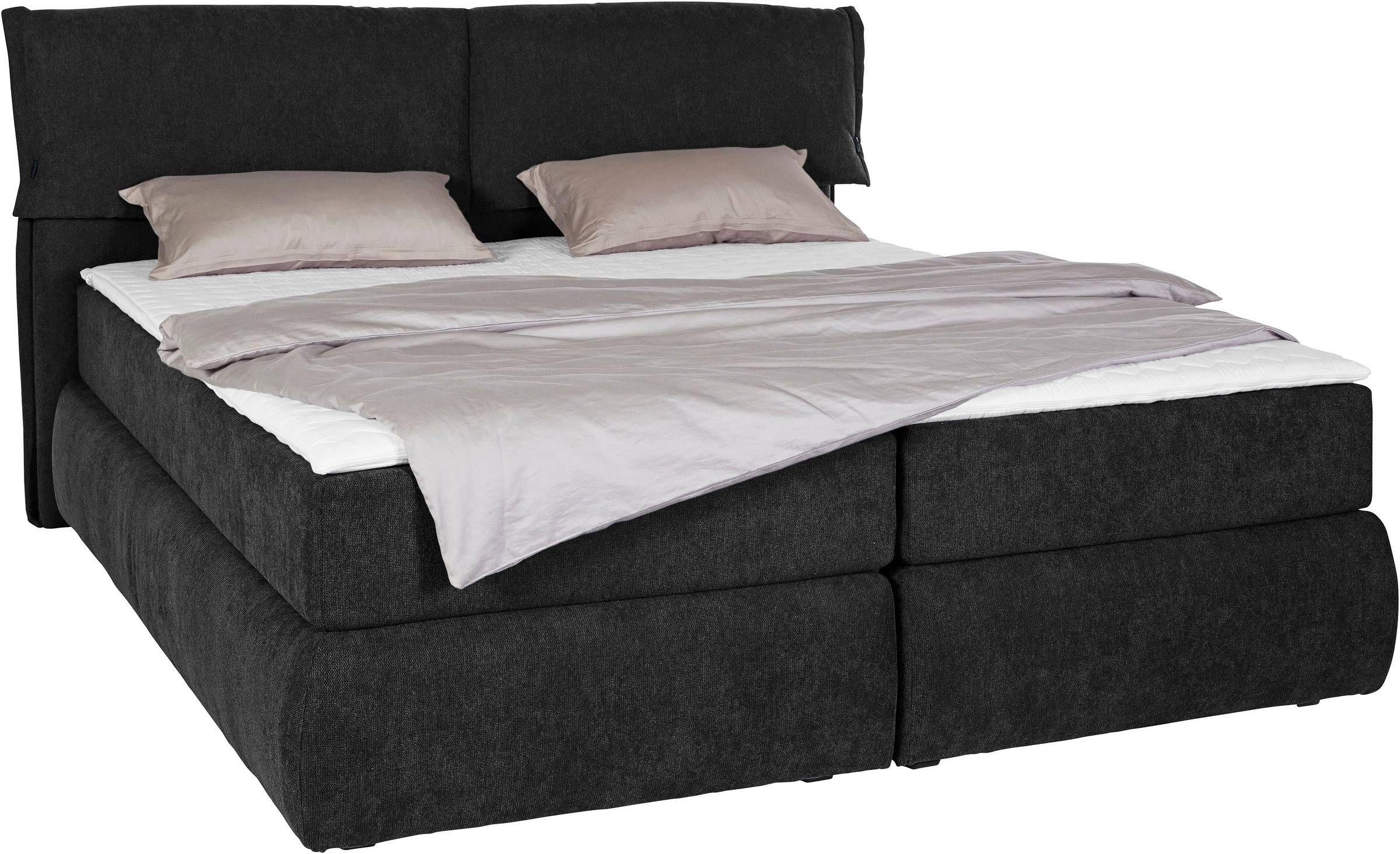 andas Boxspringbett »Jenson«, in 4 Farben, 4 Breiten, 3 Matratzenarten in 2 Härtegraden, Topper