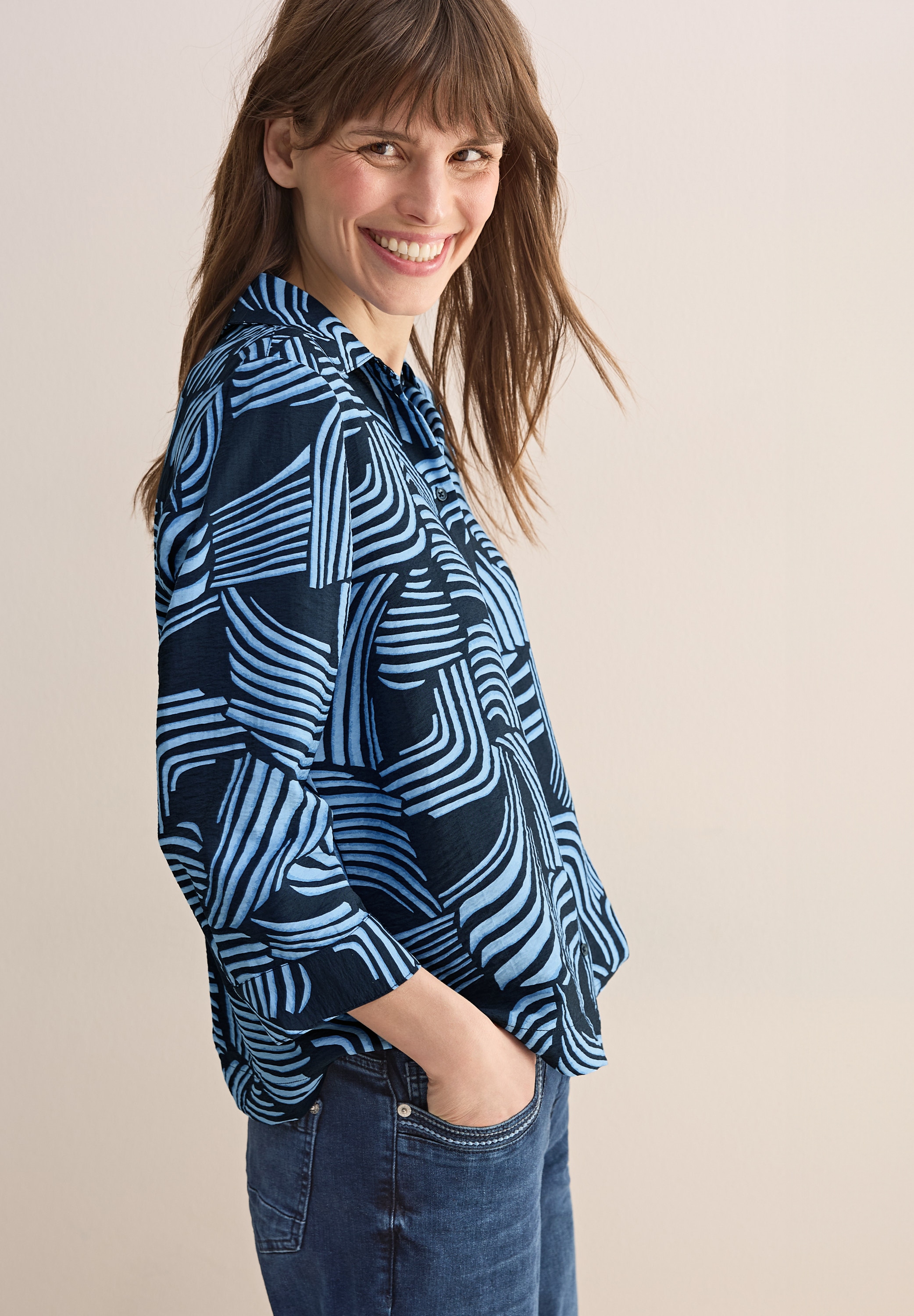 Cecil Hemdbluse, mit All-Over Print günstig online kaufen