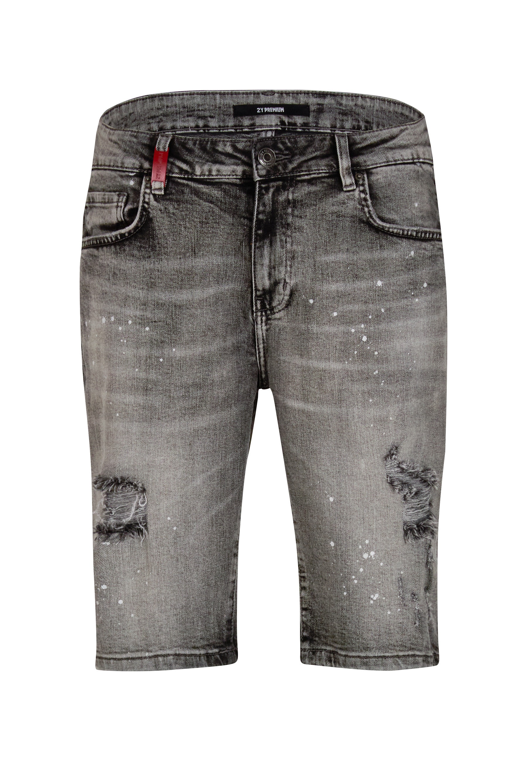 2Y Premium Shorts "2Y Premium Victor Ripped Slim Fit Shorts"