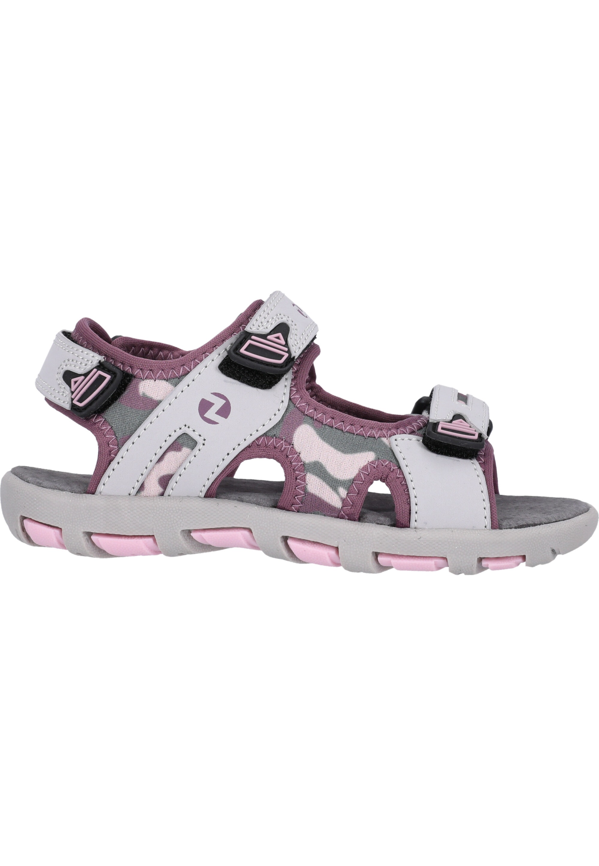 Sandale ZIGZAG "Tanaka", Mädchen, Gr. 31, grau (hellgrau), Synthetik, Schuhe Sandale, mit praktischem Klettverschluss 3