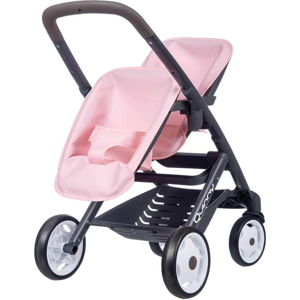 Technik & Freizeit Puppen Smoby Puppen-Zwillingsbuggy »Quinny«, Made in Europe rosa-grau