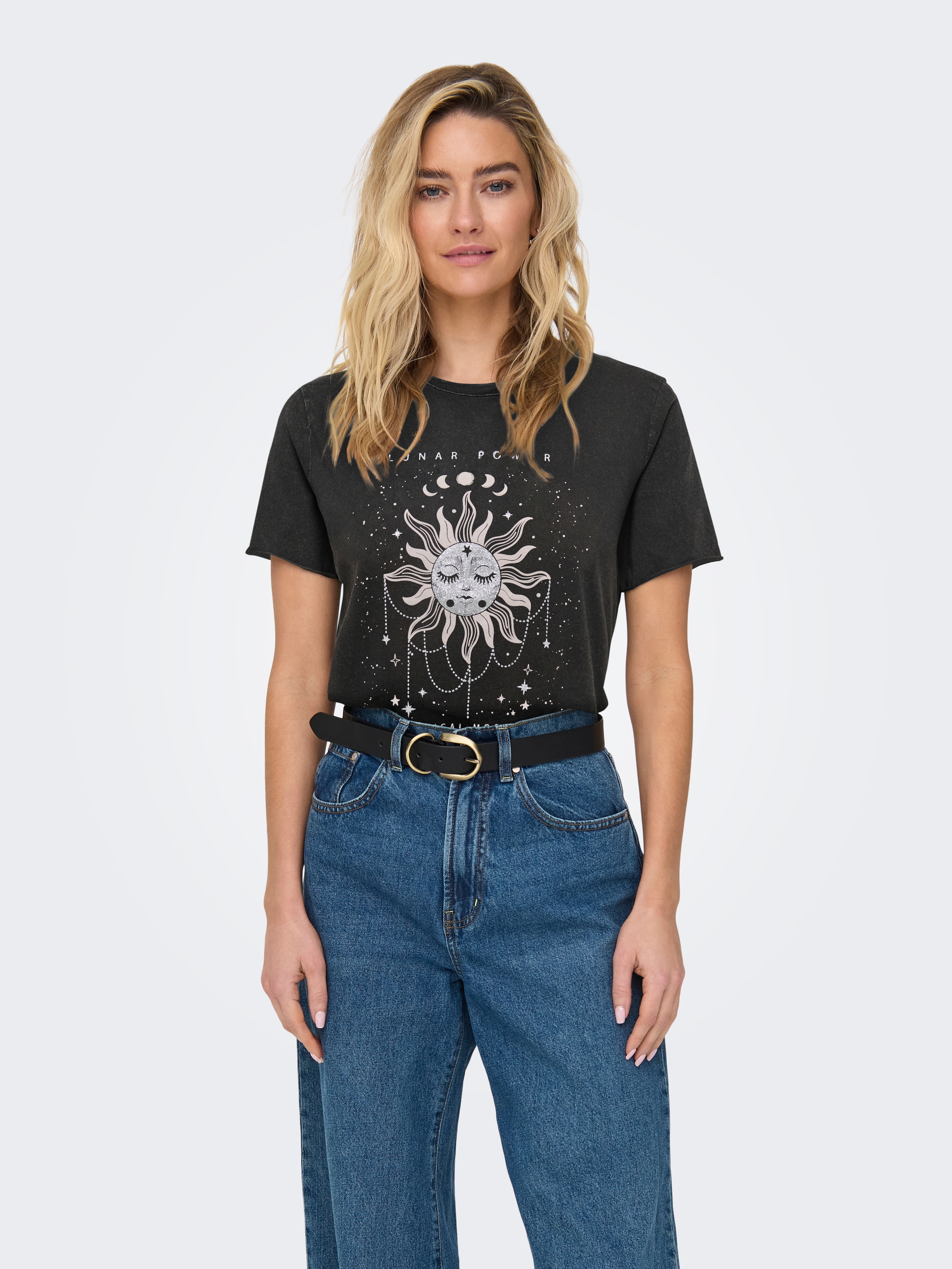 ONLY Rundhalsshirt "ONLLUCY REG S/S TOP JRS NOOS" unterschiedlich bedruckt günstig online kaufen