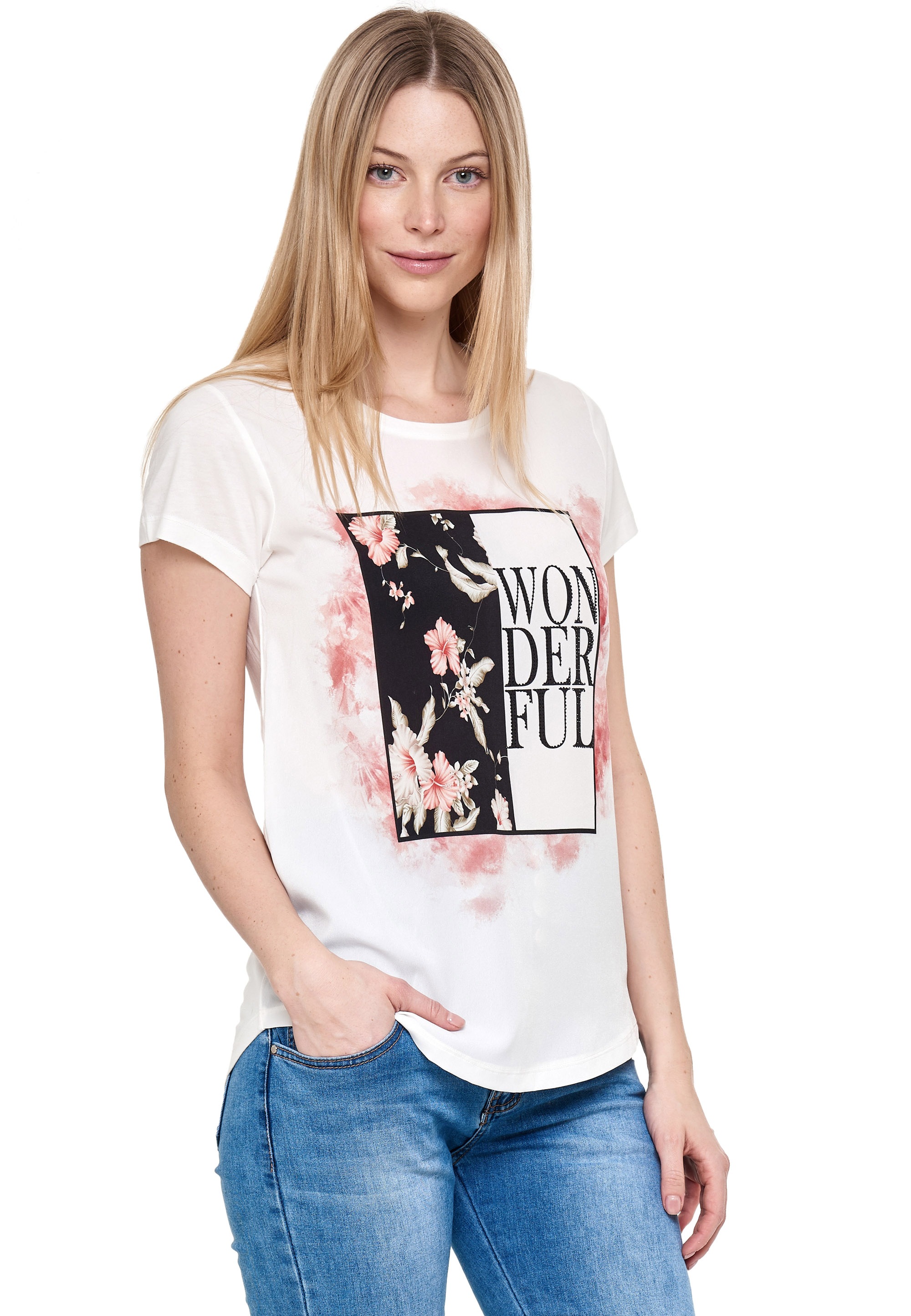 BAUR | mit Blumenmotiv für kaufen Decay T-Shirt, schickem