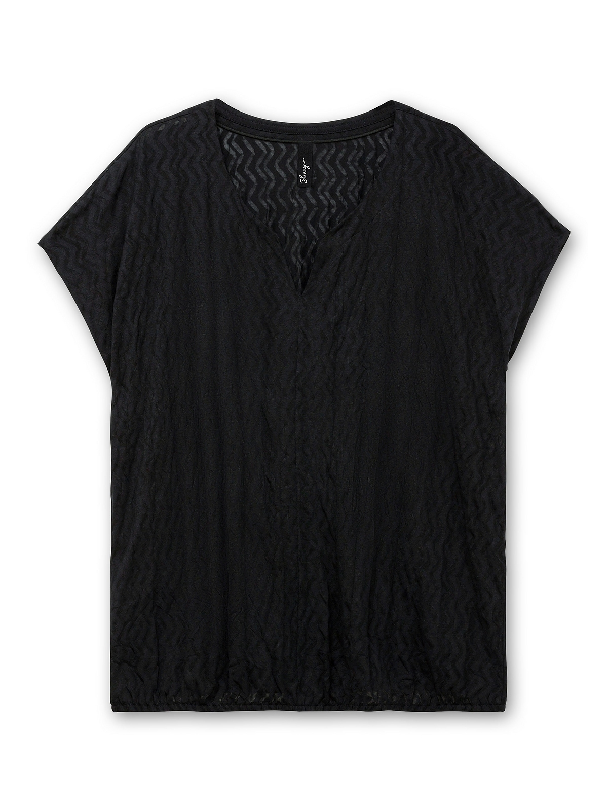 Sheego T-Shirt »Große Größen«, mit transparentem Ausbrennermuster