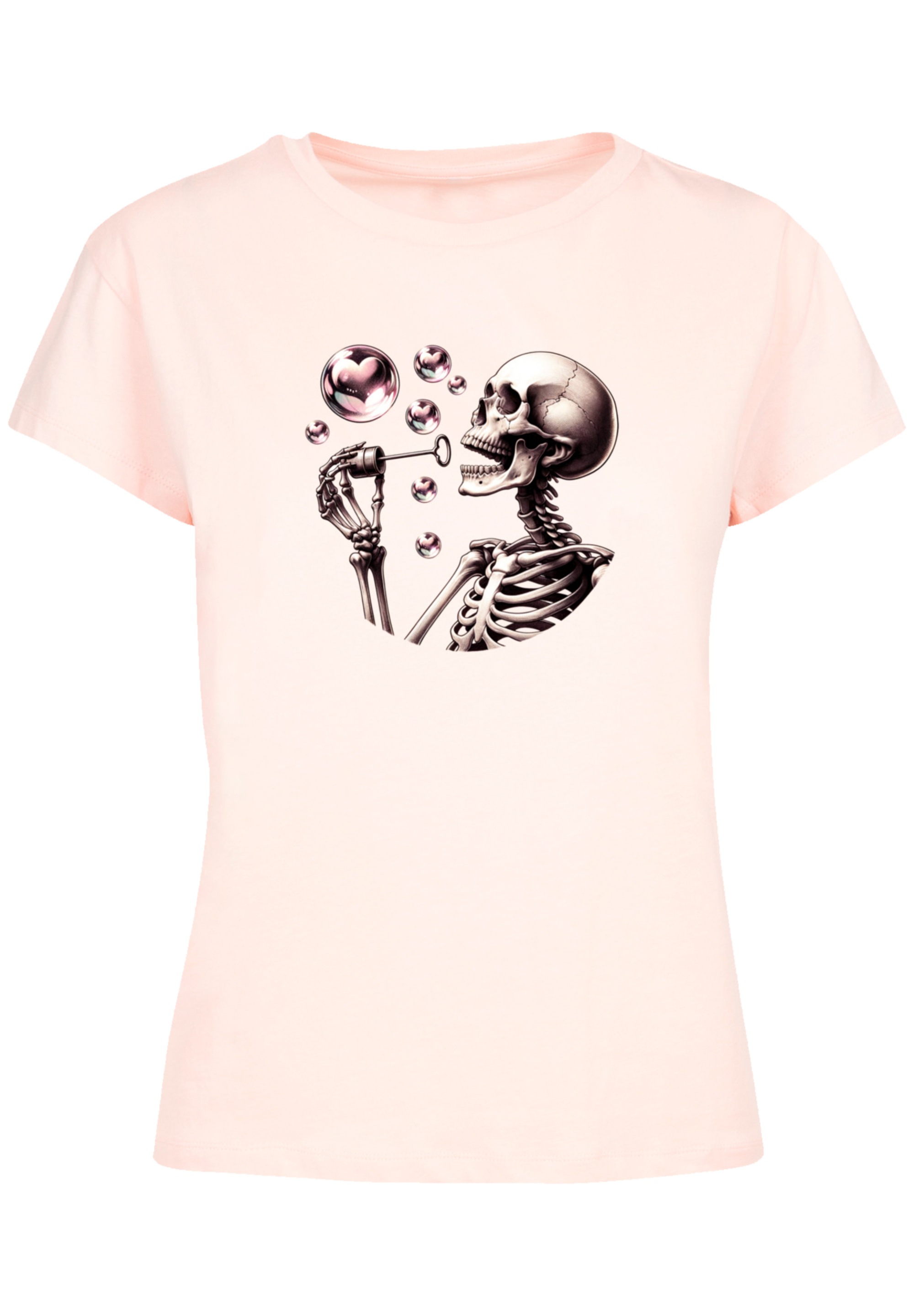 F4NT4STIC T-Shirt »Niedliches Goth Skelett Herz Seifenblasen«, Premium Qualität
