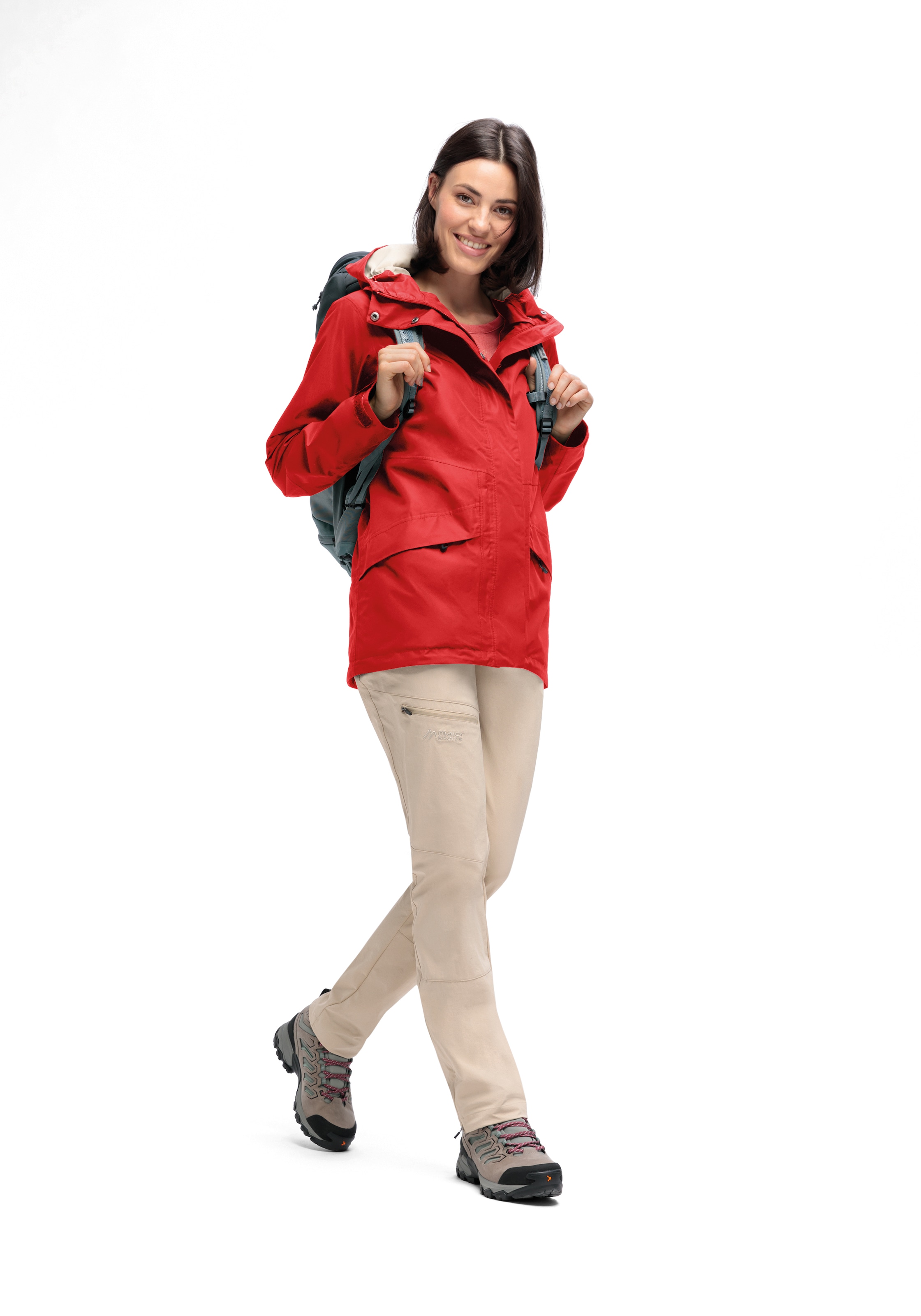 Maier Sports Outdoorjacke »Brocken Long W«, Damen Jacke wasserdicht, Funktionsjacke 2 Taschen außen + Innentasche
