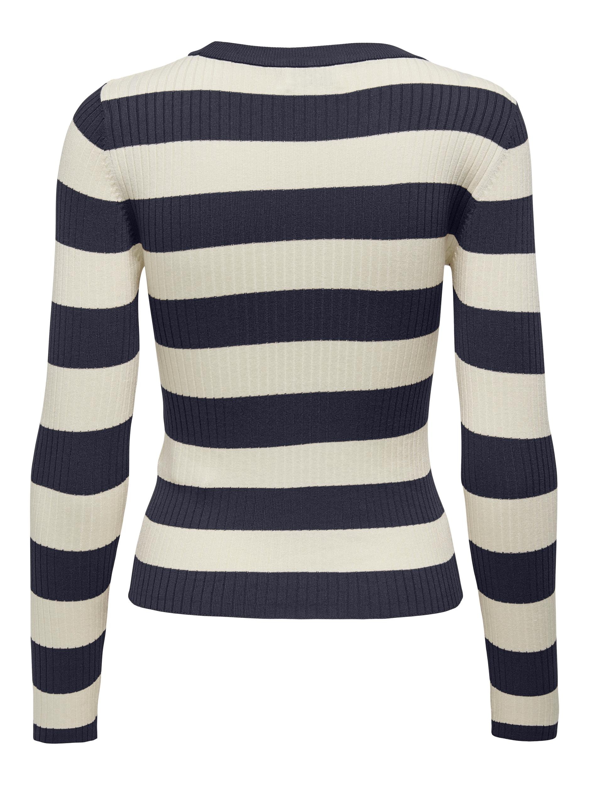 JDY Rundhalspullover "JDYPLUM L/S O-NECK PULLOVER KNT NOOS", im Ringel-Look günstig online kaufen