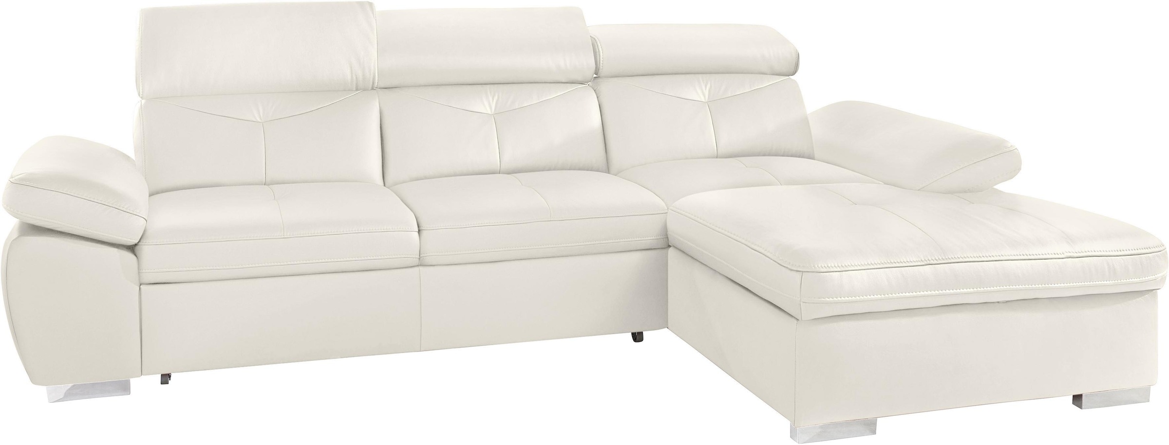 exxpo - sofa fashion Ecksofa »Spring, super bequem, mit Armteil- und Kopfteilfunktion«, L-Form, wahlweise mit Bettfunktion und Bettkasten