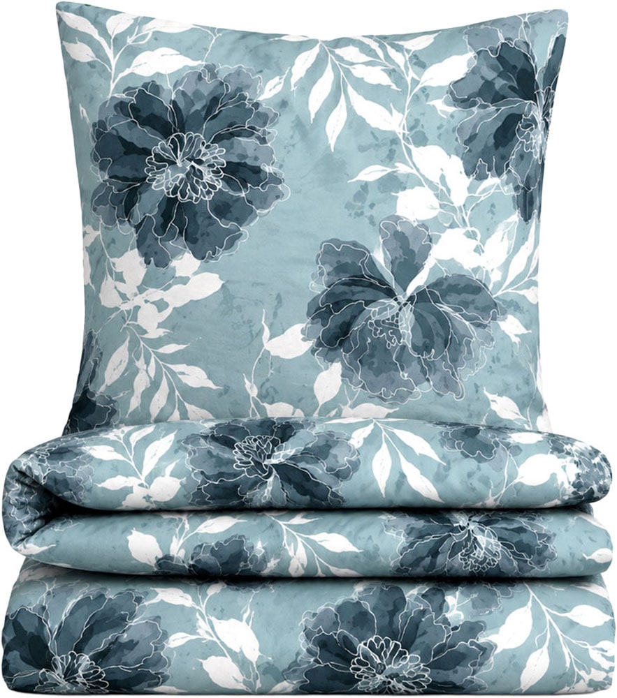 Castell - Markenbettwäsche Bettwäsche »0350385 Polycotton-Biber Bettwäsche 69% Baumwolle, 31% Polyester« 2 wärmend weich, Reißverschluss, Winterbettwäsche, geblümt