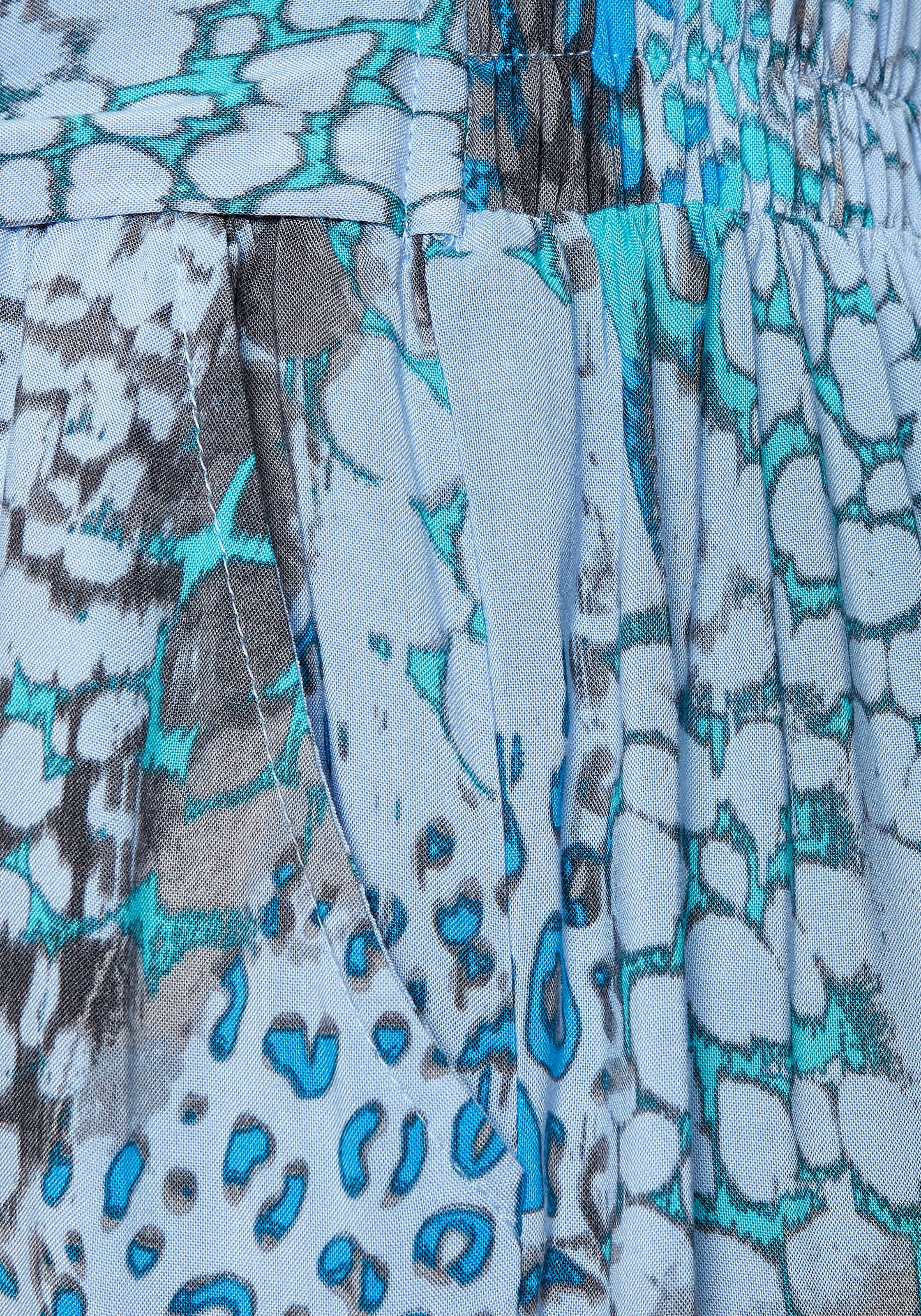 Buffalo Palazzohose, mit Animalprint und elastischem Bund, Schlupfhose, Stoffhose