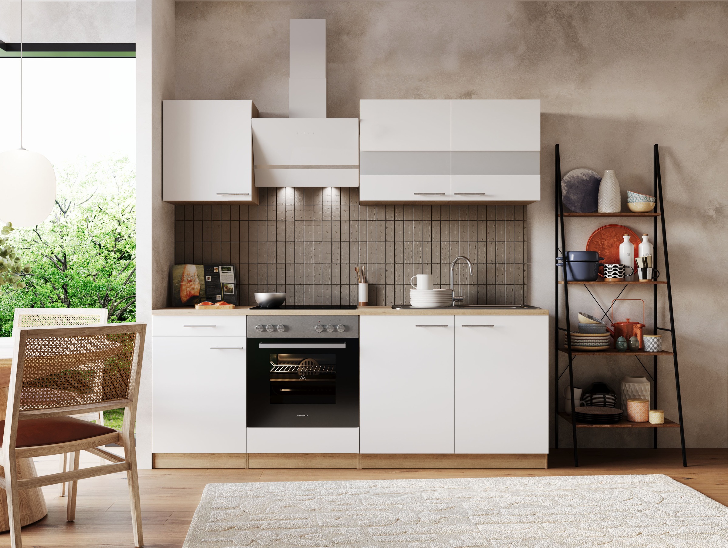 RESPEKTA Küche "Merle" Breite 210 cm, mit Soft-Close, in exklusiver Konfigu günstig online kaufen