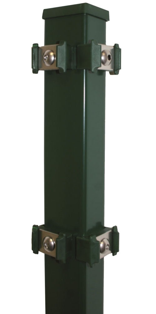 Zaunpfosten »Modell P mit Edelstahlplättchen«, Zaunpfosten 4x6x140 cm, für Höhe 83 cm