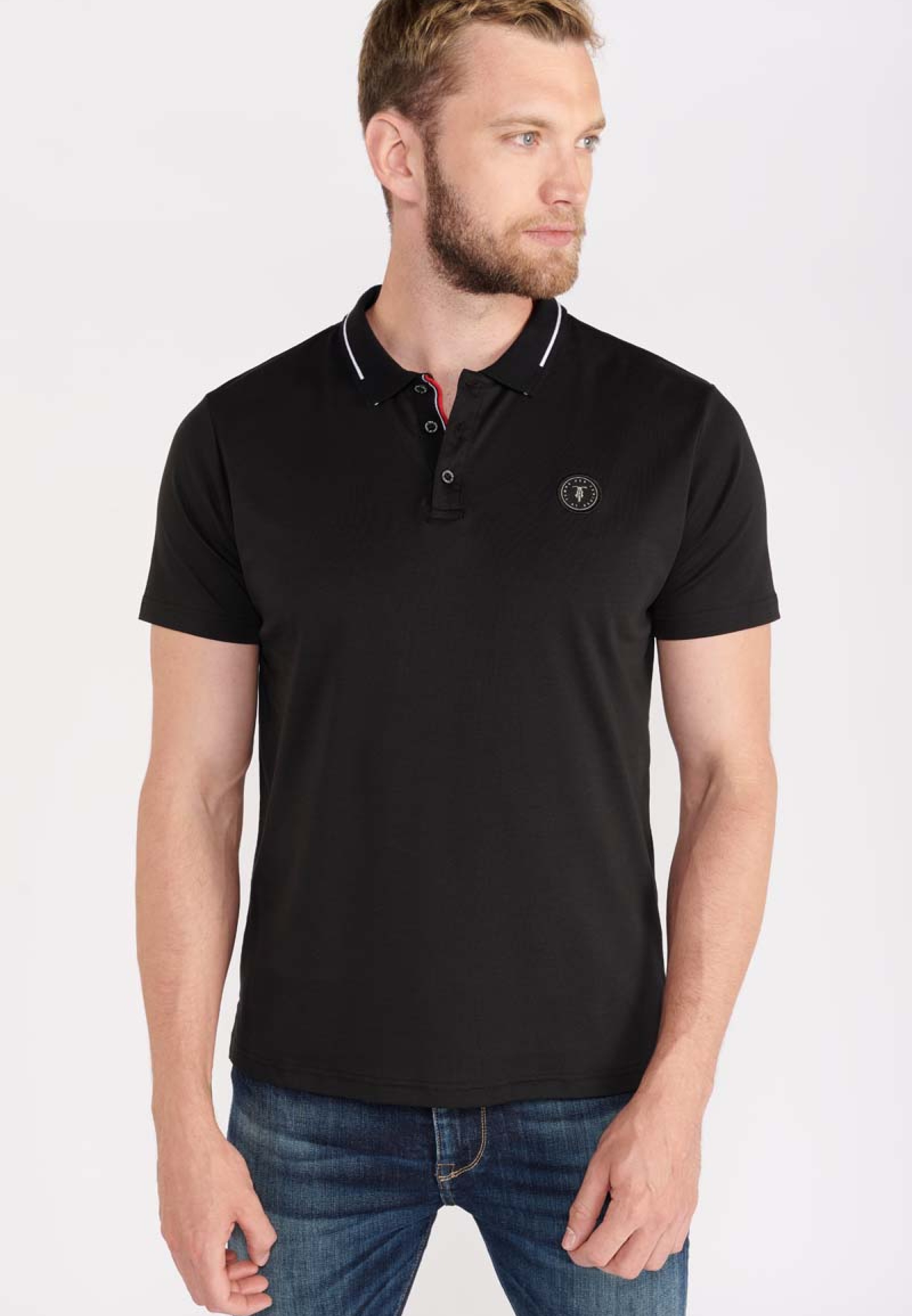 Le Temps Des Cerises Poloshirt »ARON«, mit trendigem Kontraststreifen