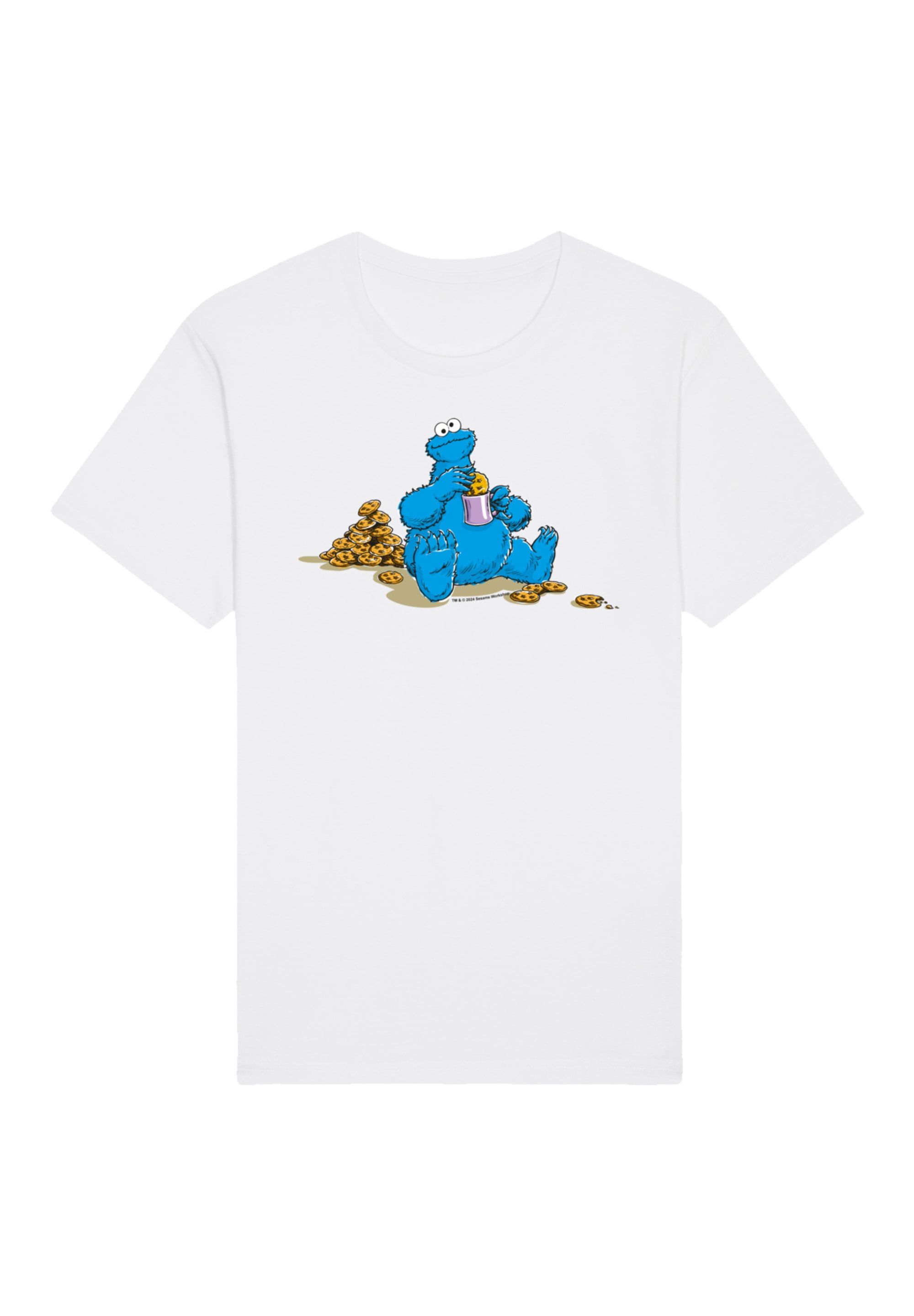 F4NT4STIC T-Shirt »Sesamstraße Cookie Monster Coockietime«, Premium Qualität
