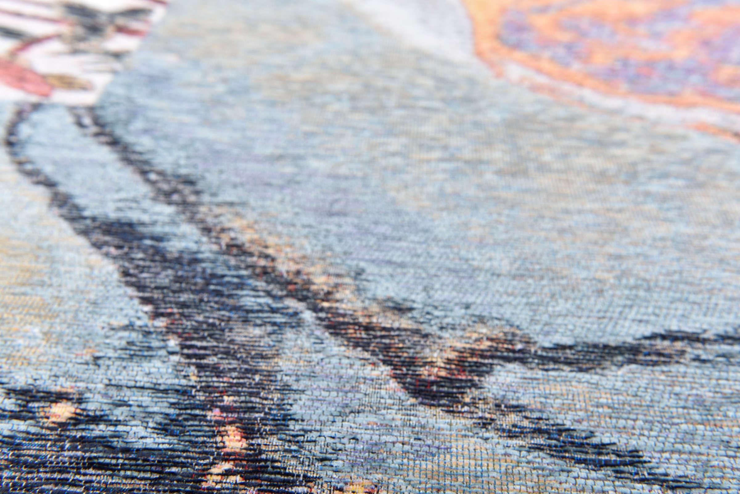Gino Falcone Teppich »Cosima-106«, rund, 3 mm Höhe, flachgeweber Jaquard-Teppich, mit Chenillegarn, modernes Design