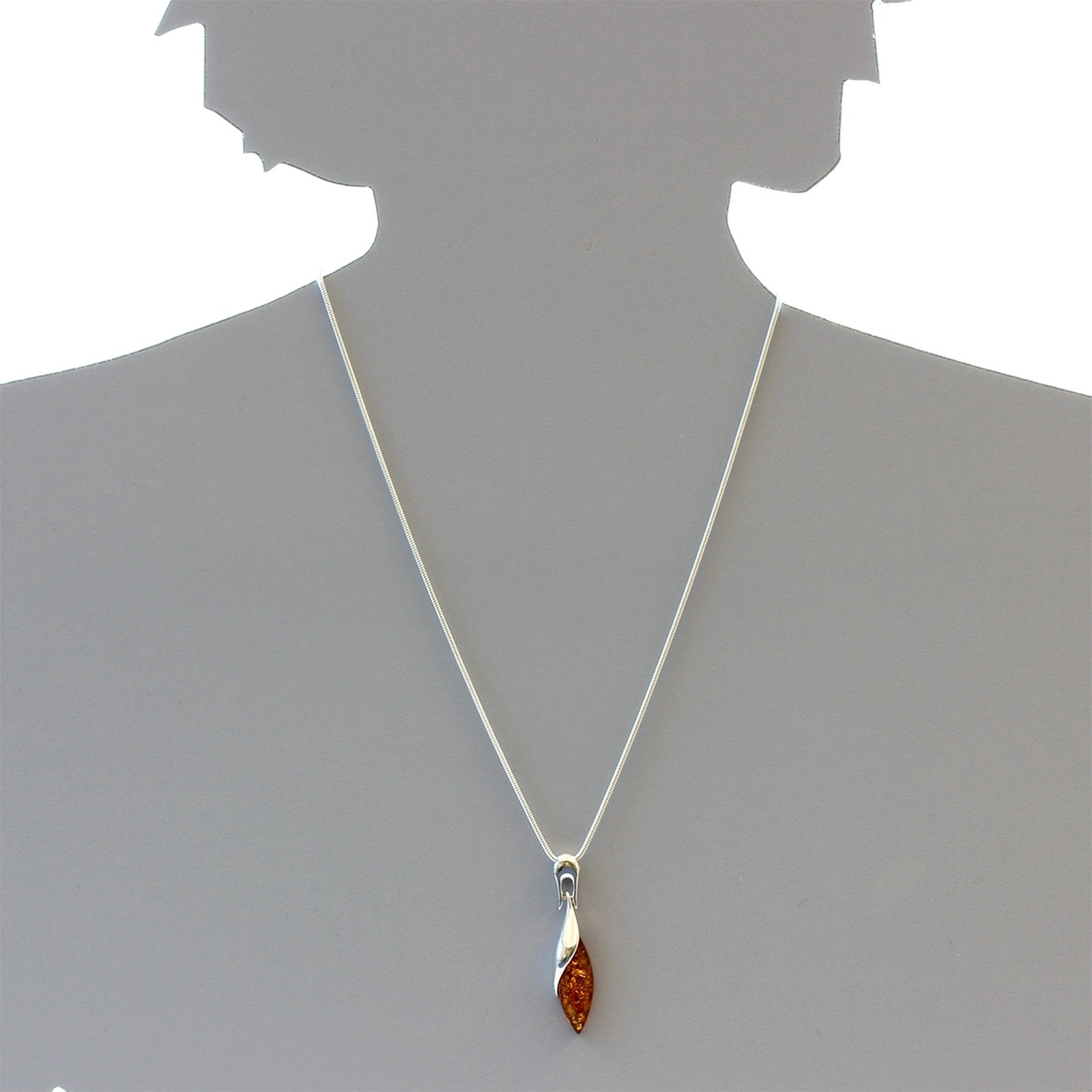 OSTSEE-SCHMUCK Kette mit Anhänger »- Rosali - Silber 925/000 - Bernstein«