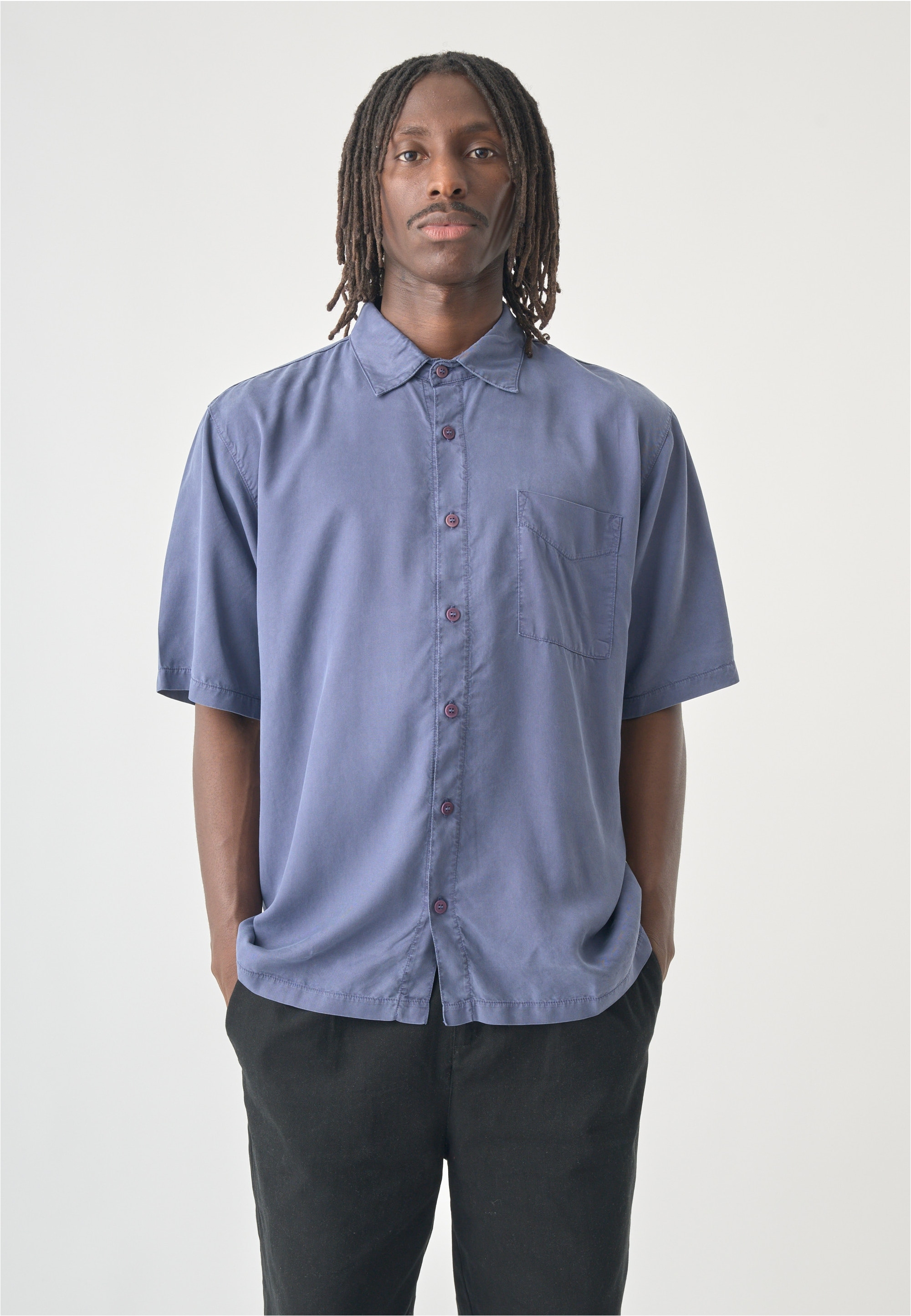 Cleptomanicx Kurzarmhemd "Easy" im einfarbigen Design günstig online kaufen