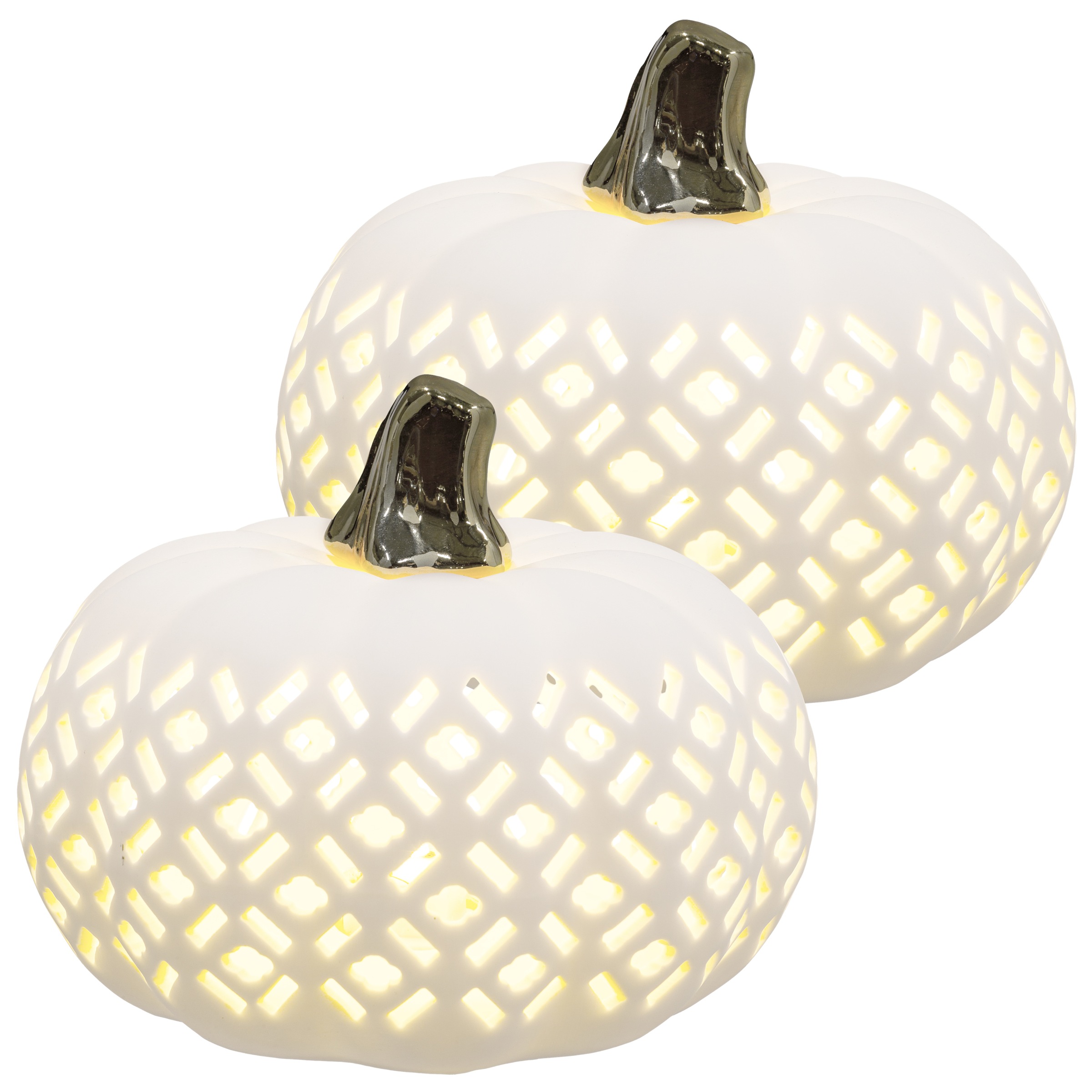 Creativ home LED-Dekofigur "Kürbis", mit goldenem Stiel günstig online kaufen