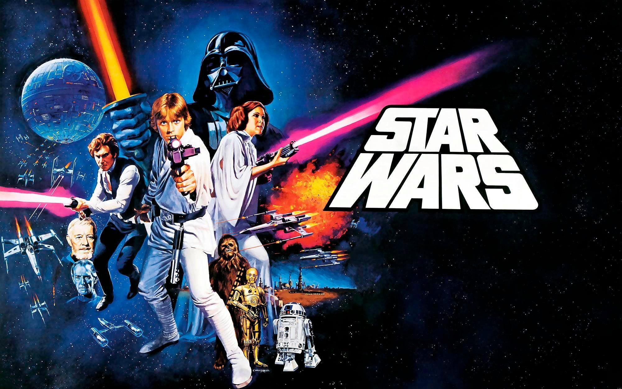 Komar Vliestapete "Star Wars Poster Classic 1", 400x250 cm (Breite x Höhe), Vliestapete, 100 cm Bahnbreite