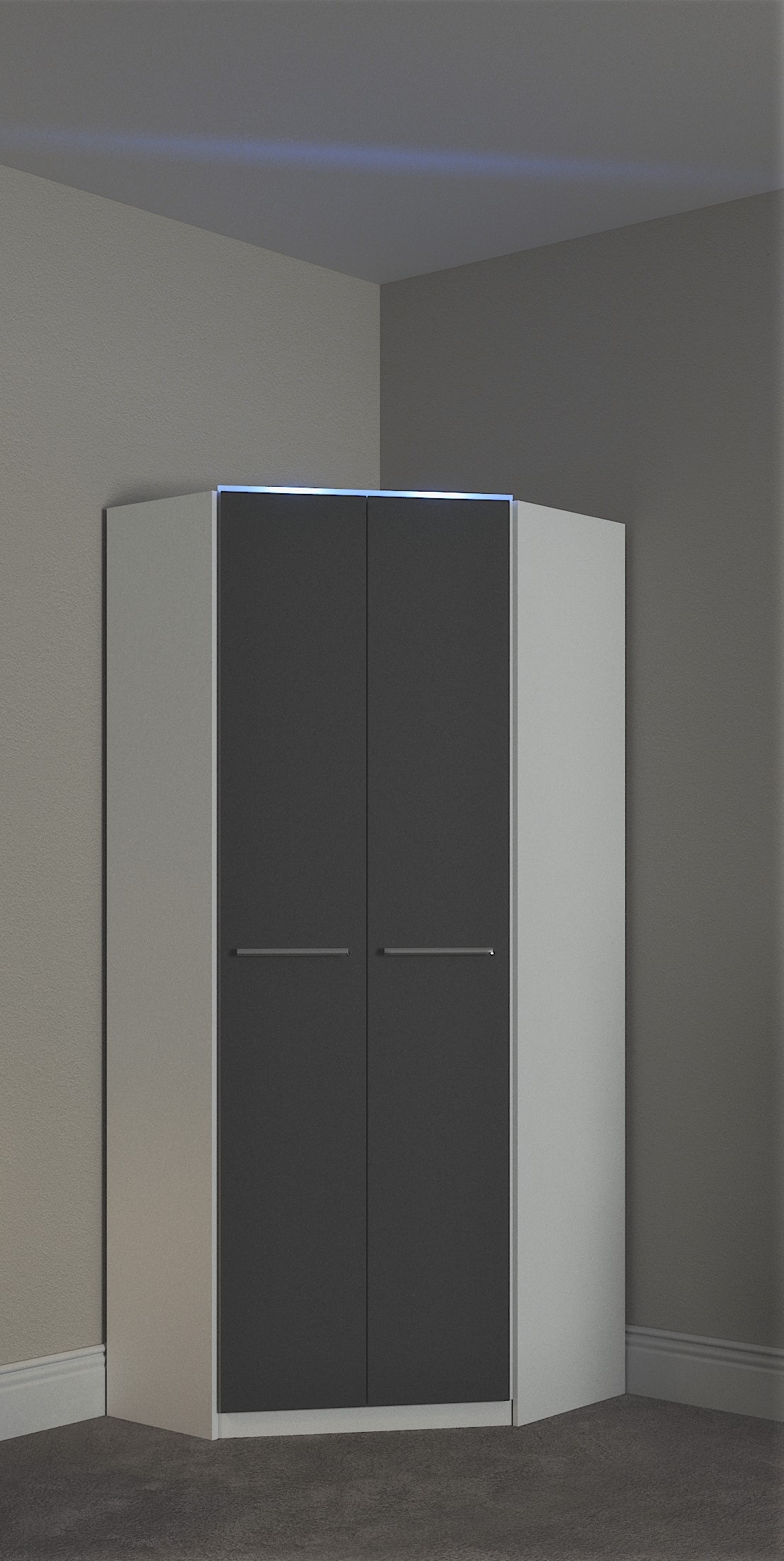 priess "Barcelona Kleiderschrank Ecklösung Raumwunder" in 2 Tiefen Schrank Eckschrank Garderobe