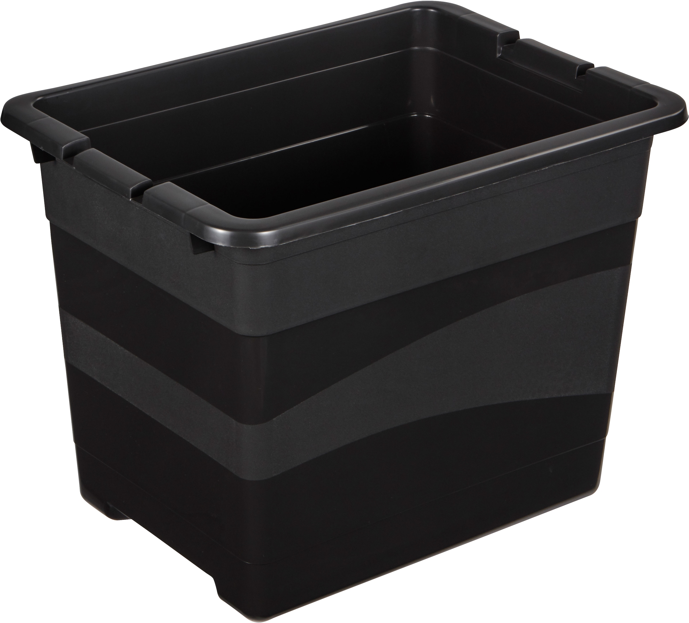 keeeper Transportbehälter »eckhart, 3er Set Transporbox, 24 L, 39,5 x 29,5 x 30 cm« 29,5 cm breit 30 cm hoch 39,5 cm lang Set, 3 Stk. tlg. seitl. Clips, Griffe am Boden, stoßfeste Seitenwände, robuster Deckel