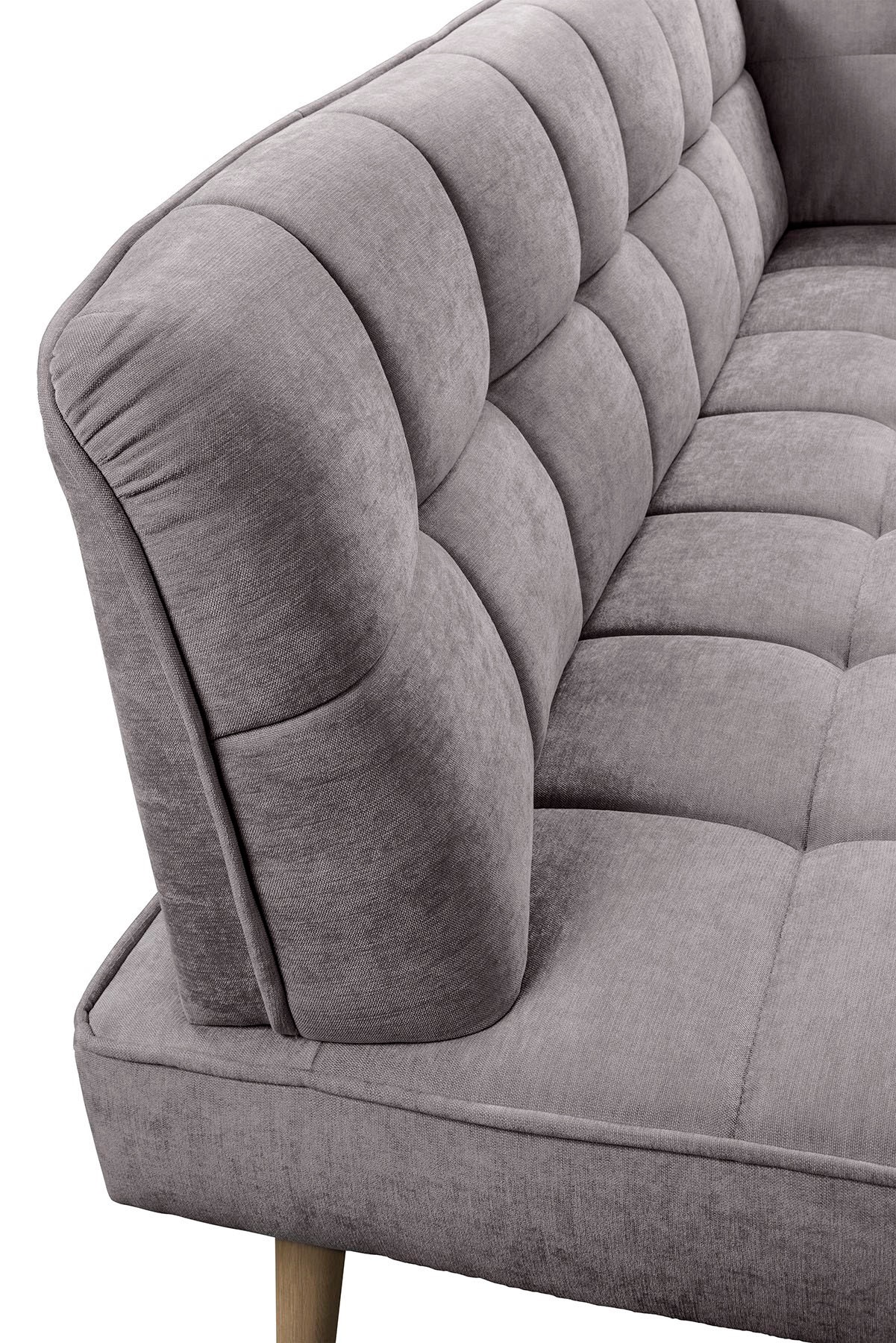 exxpo - sofa fashion Eckbank »Latte« moderne Sitz- und Rückensteppung, bequem und elegant, hoher Holzfuß