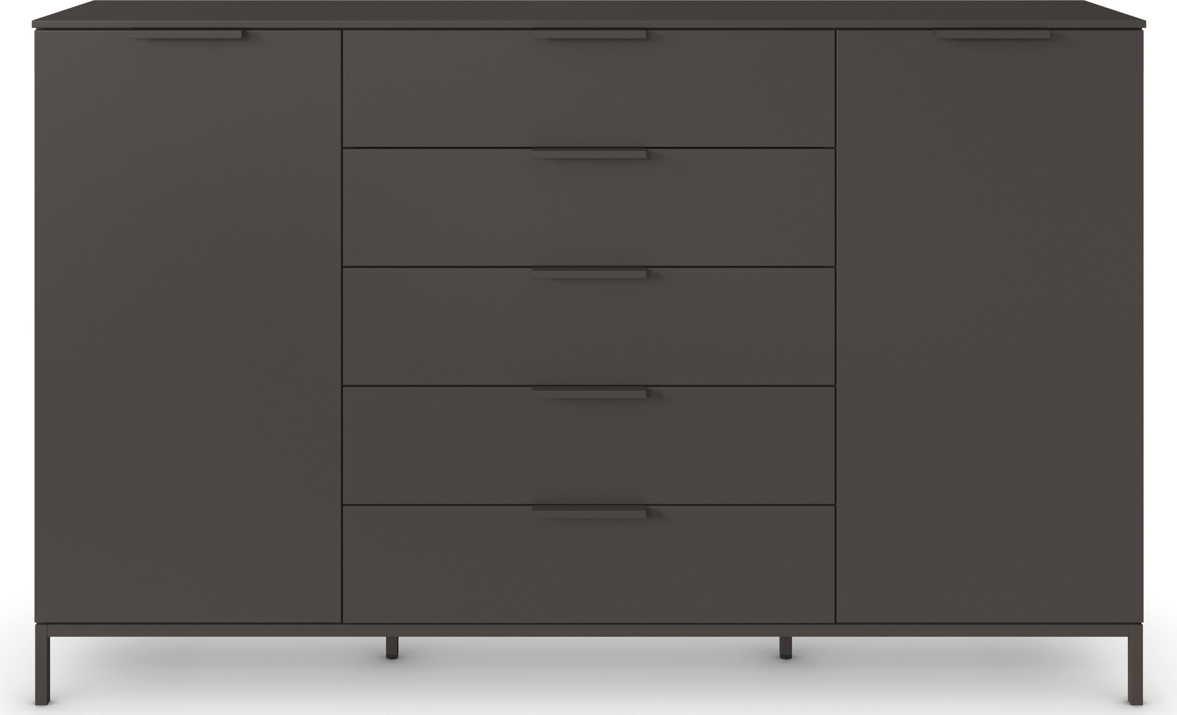 rauch Kombikommode »Kommode Türkommode Sideboard Kombikommode FLIPP«, (Breite 160/180 cm mit 4 Einlegeböden), 2-türig mit 5 Schubladen und Soft-Close-Funktion in zwei Breiten