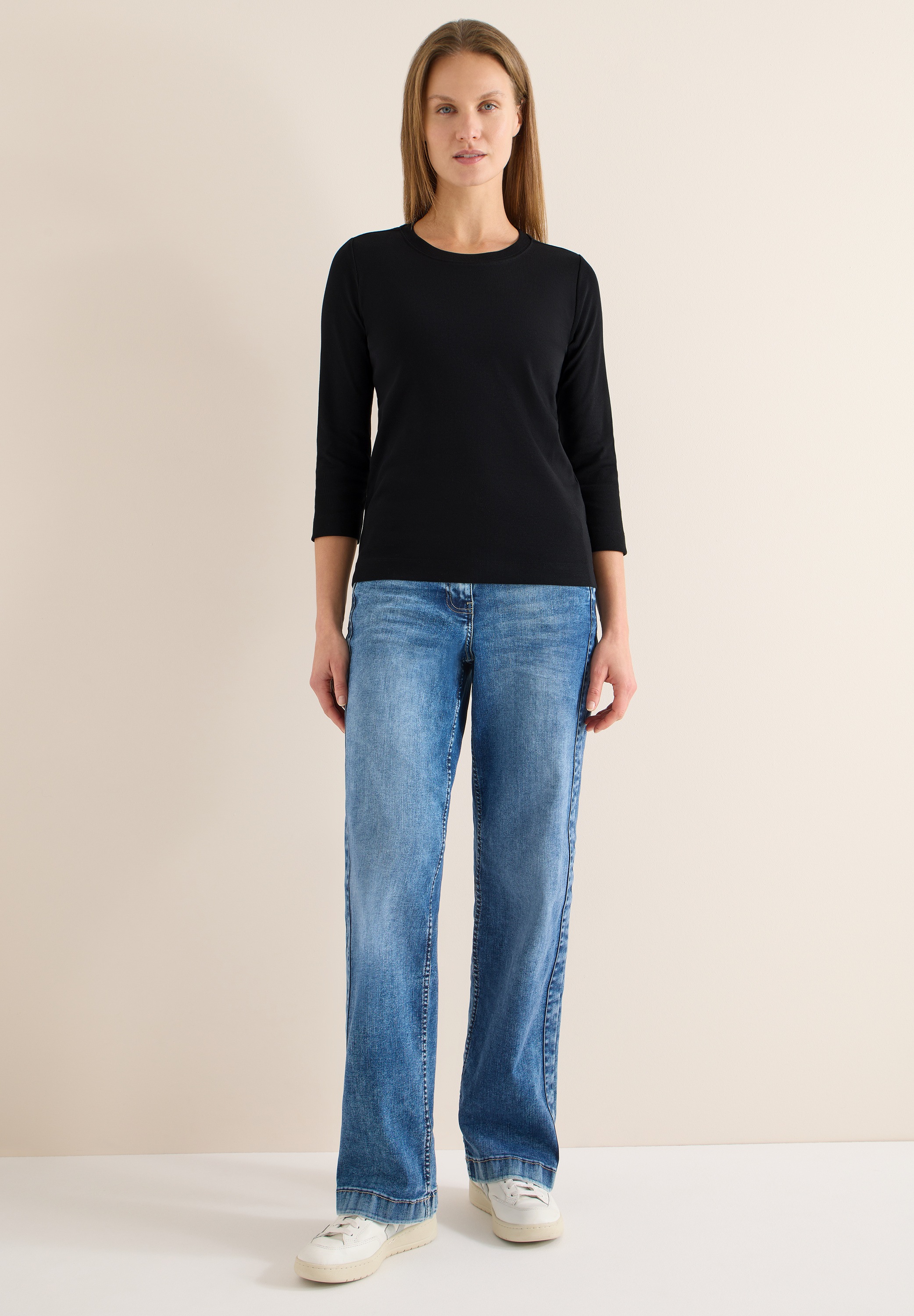 CECIL Women's 3/4 Sleeve Shirt Black M 2
