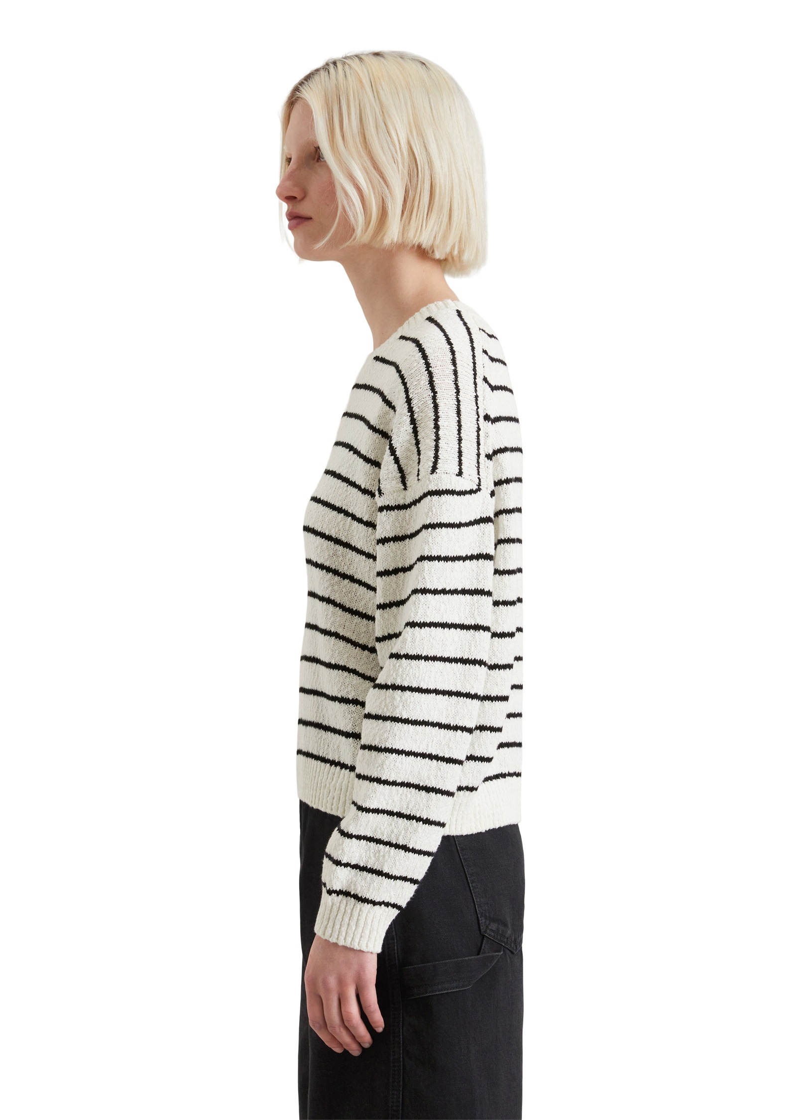 Marc O'Polo DENIM Rundhalspullover »aus Organic-Cotton-Slub-Garn«
