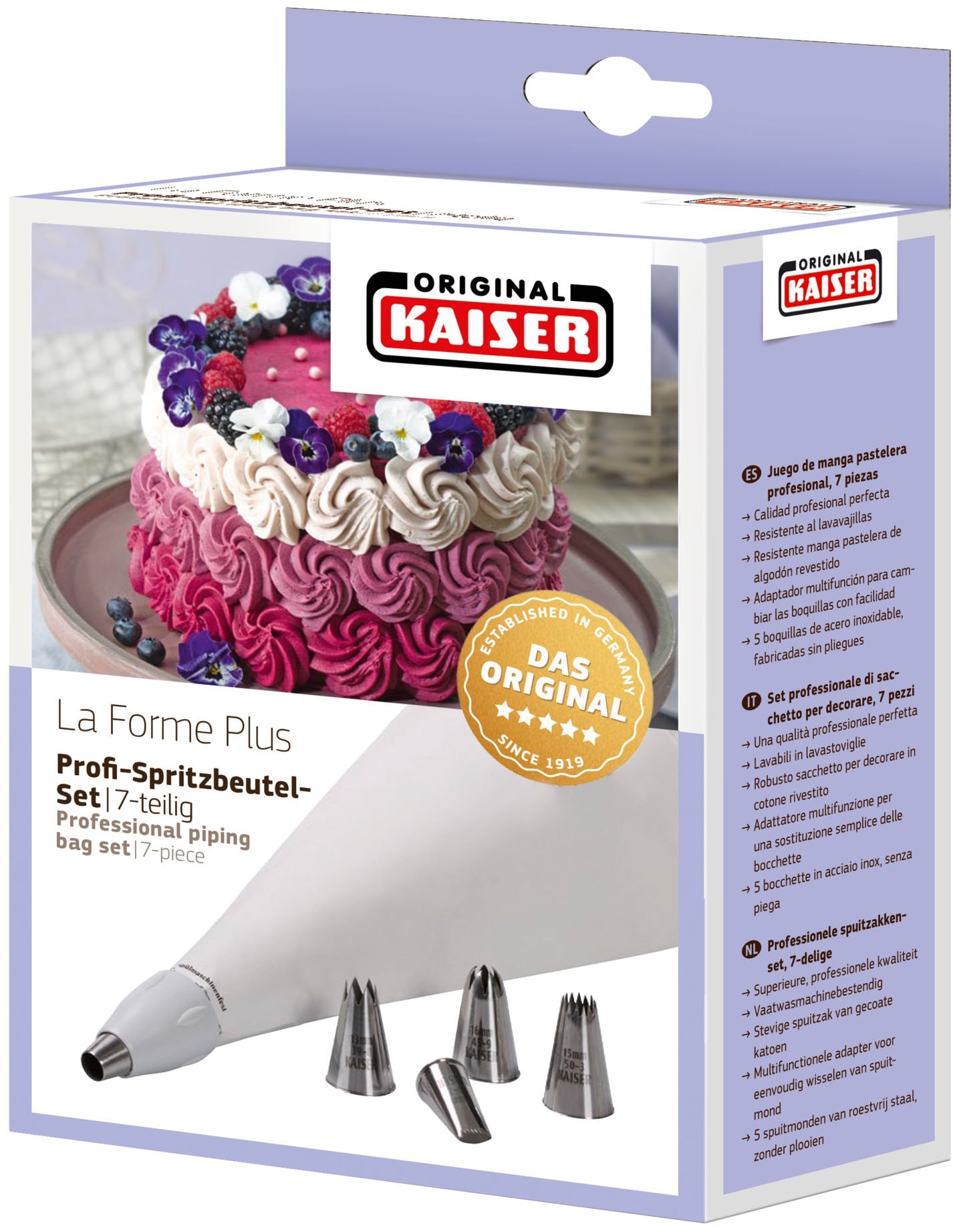 Kaiser Backformen Spritzbeutel »La Forme Plus« Wiederverwendbarer Spritzbeutel, Made in Germany