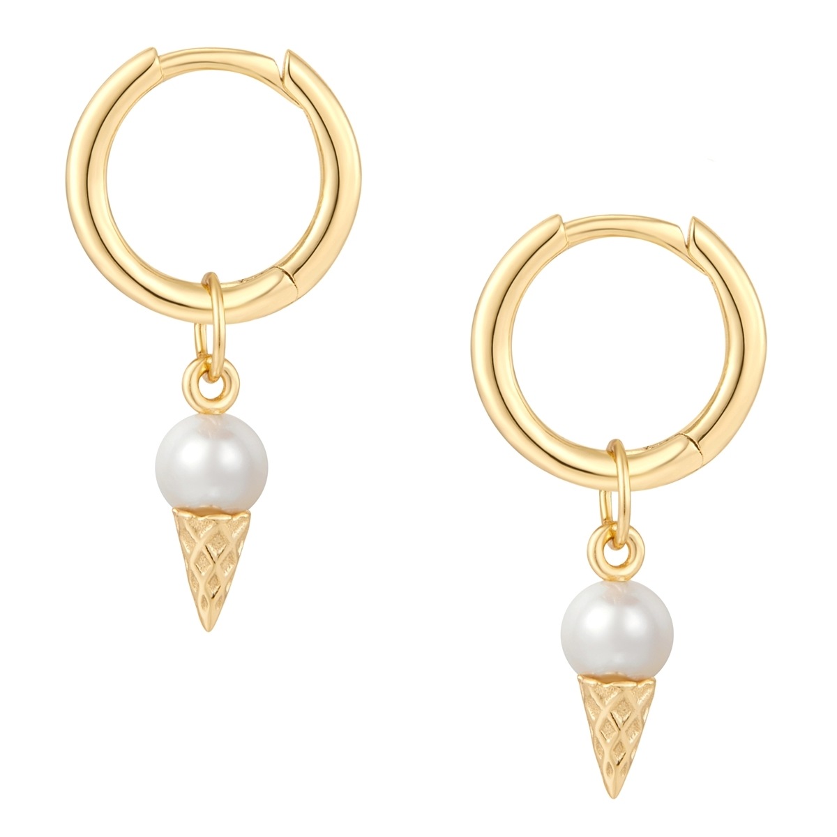 Paar Glanzstücke München AV273 Hoop Earrings Yellow Gold 2