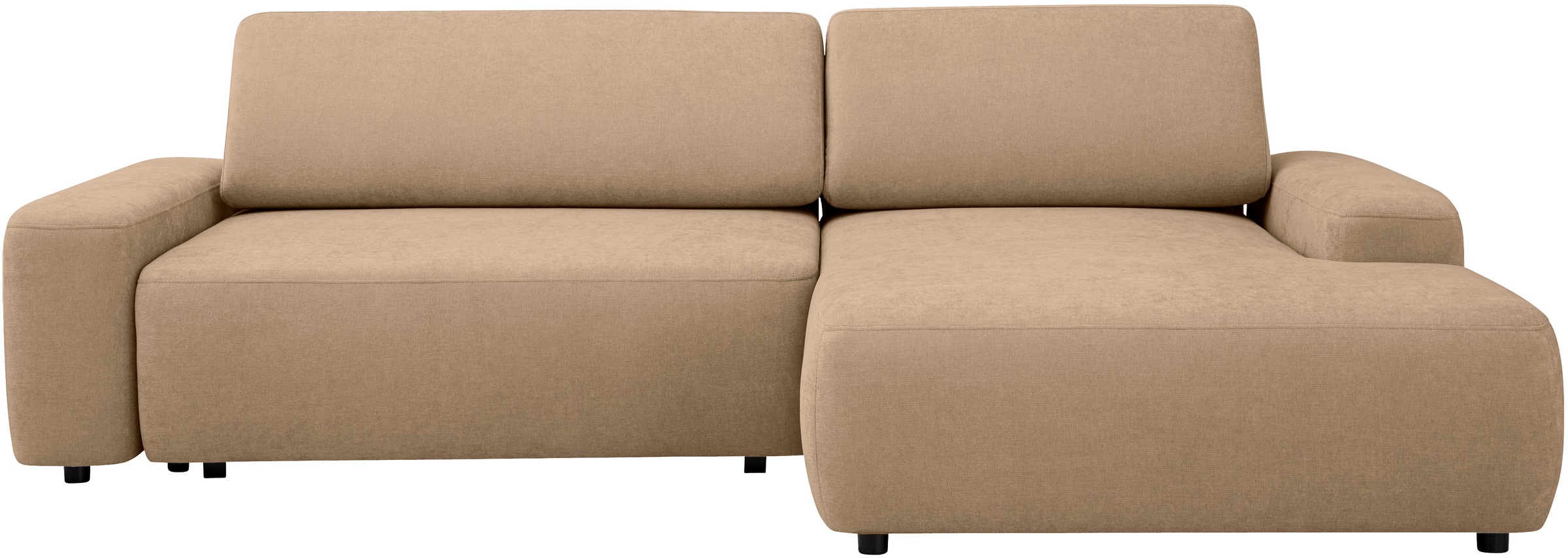 INOSIGN Ecksofa »TORGE (264cm), Schlafsofa in Cord, Samtvelours o Struktur fein, L-Form«, Schlaffunktion, Bettkasten, Liegefläche: 125/210 cm