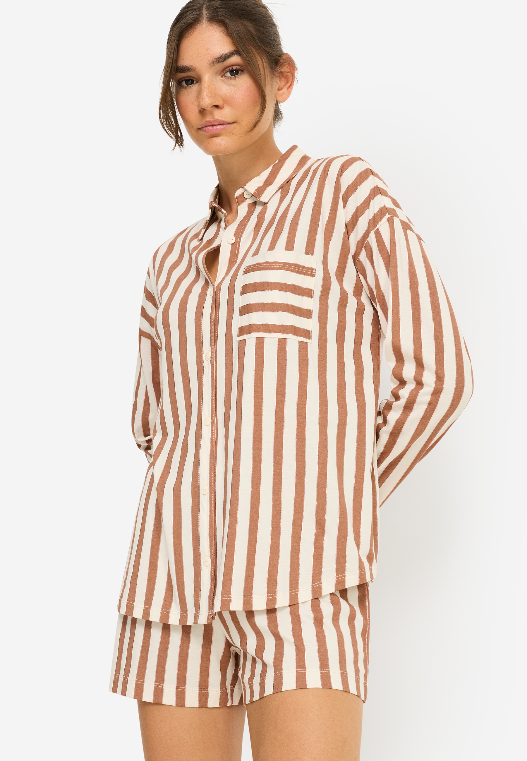 LSCN by LASCANA Shorty Set, 2 tlg. mit Streifendruck
