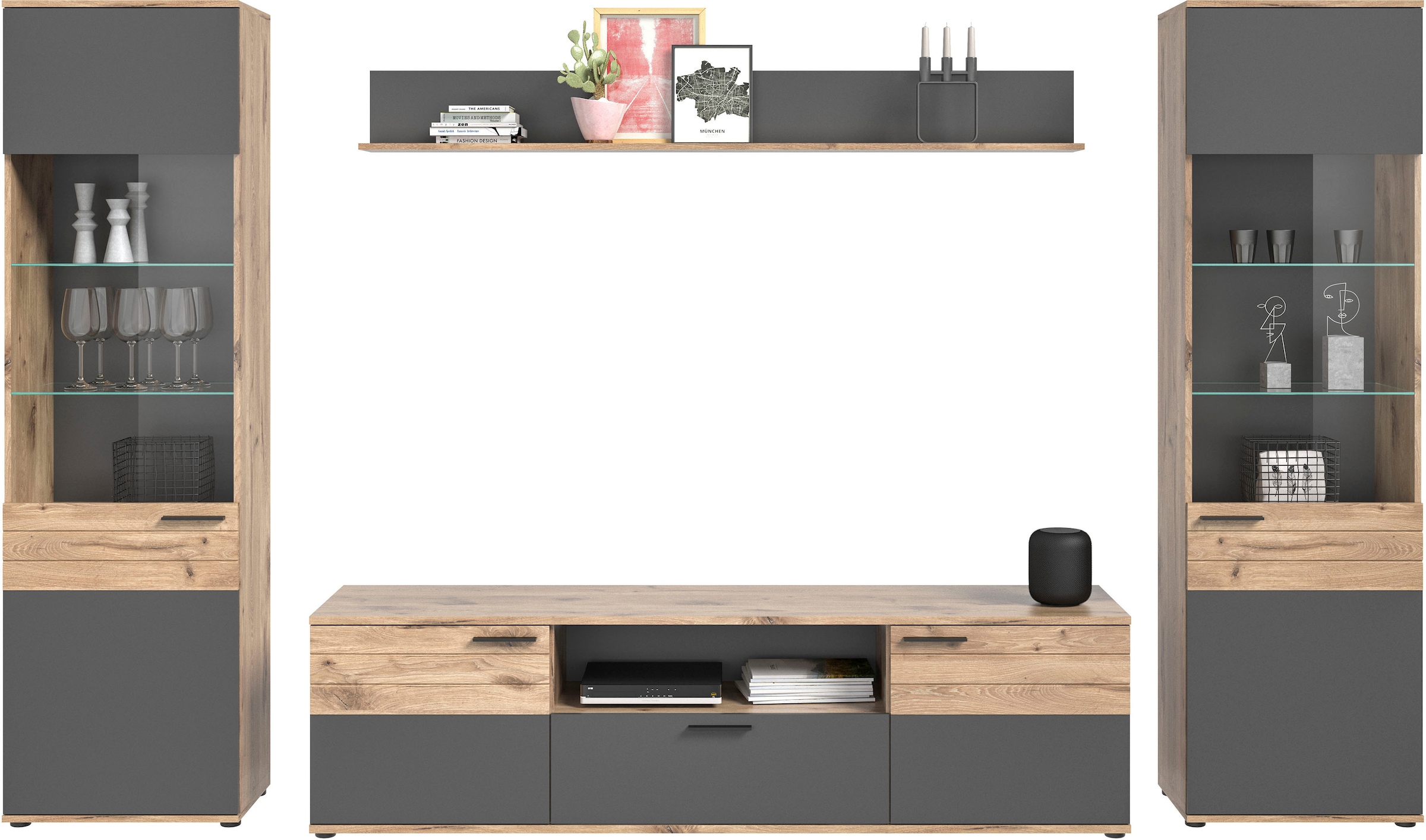 INOSIGN Wohnwand "Riga" 4 Stk. tlg. günstig online kaufen