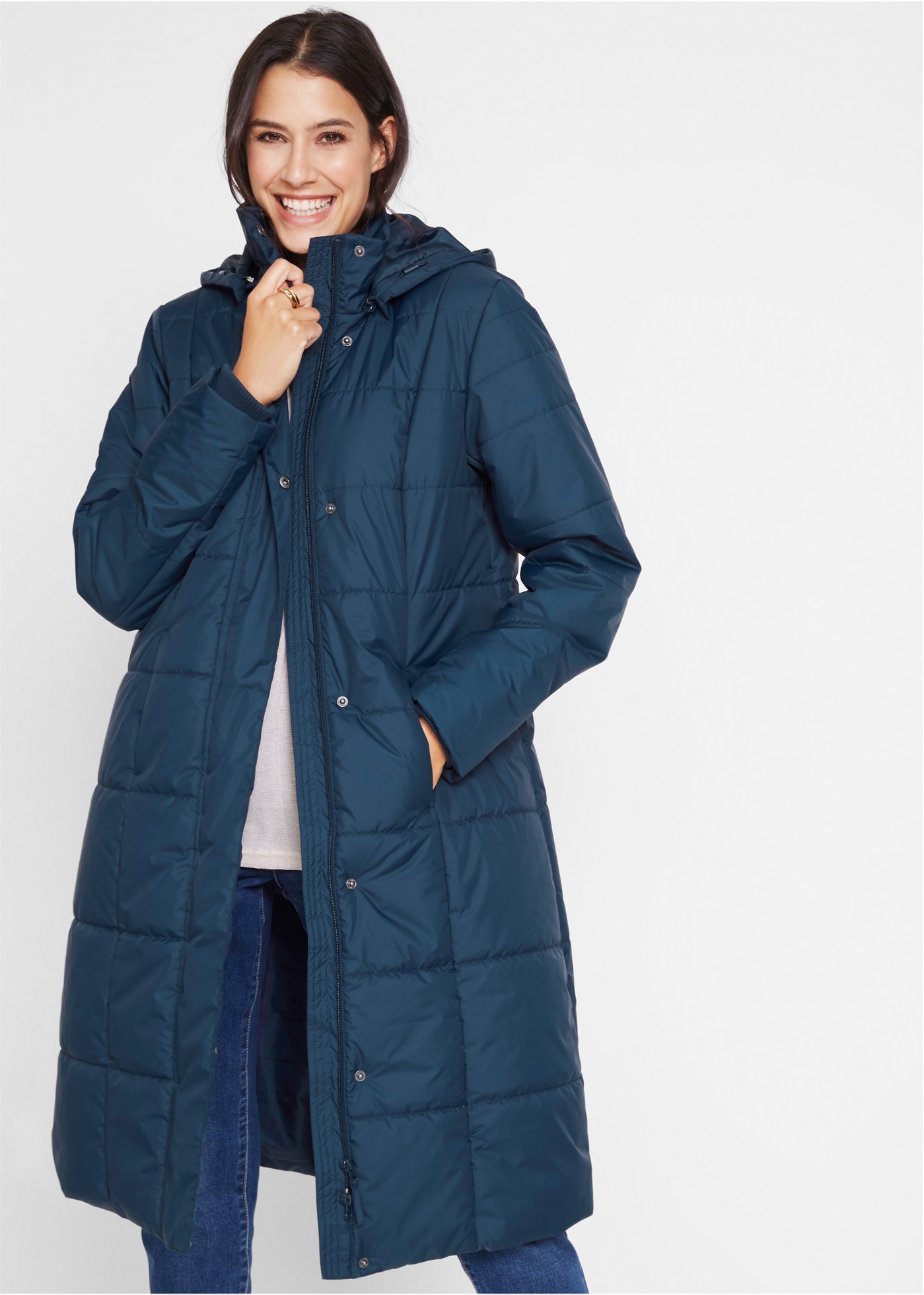 bonprix Steppmantel "Steppmantel mit abnehmbarer Kapuze" mit abnehmbarer Ka günstig online kaufen