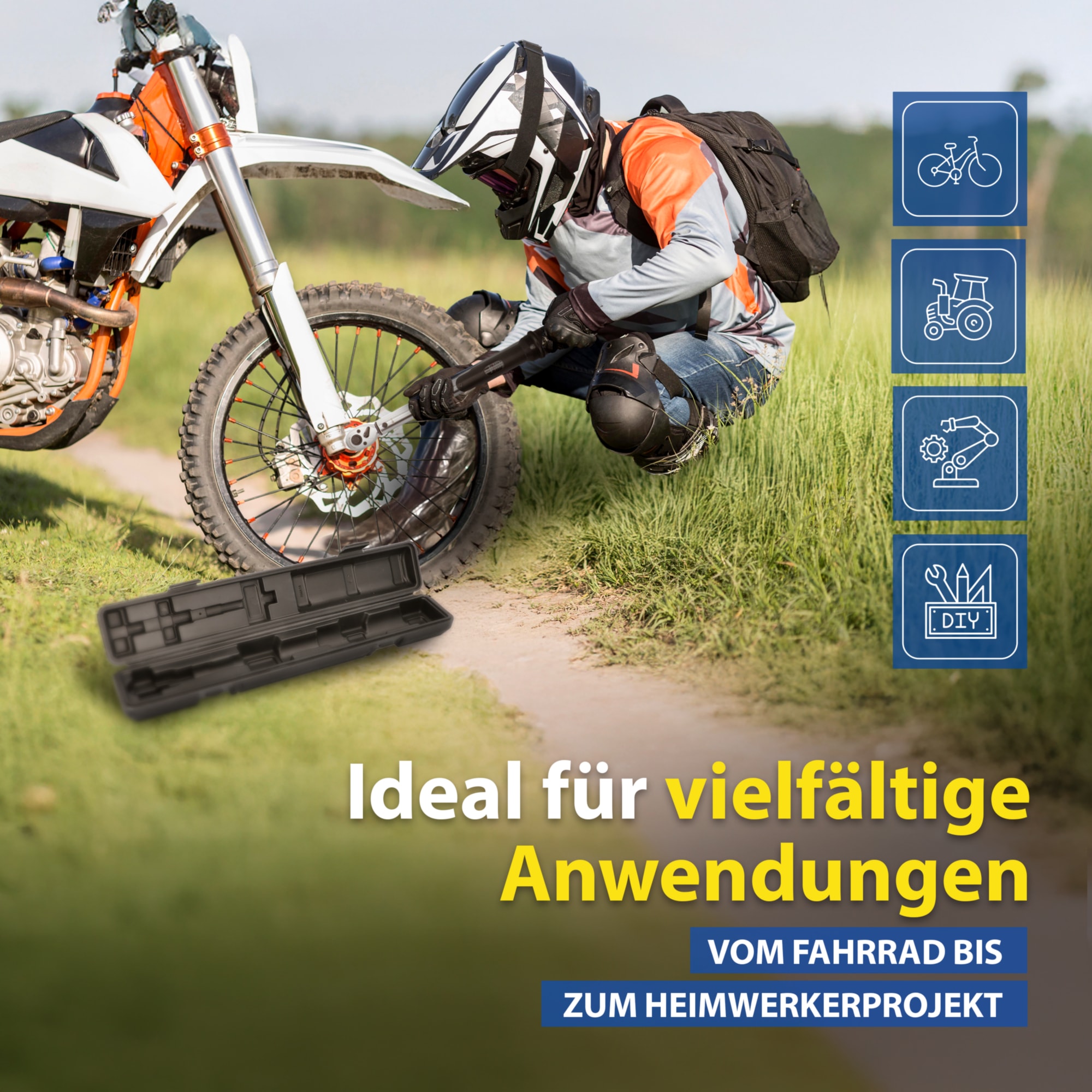 Goodyear Drehmomentschlüssel »Drehmomentschlüssel 20-120 Nm mit Adaptern«