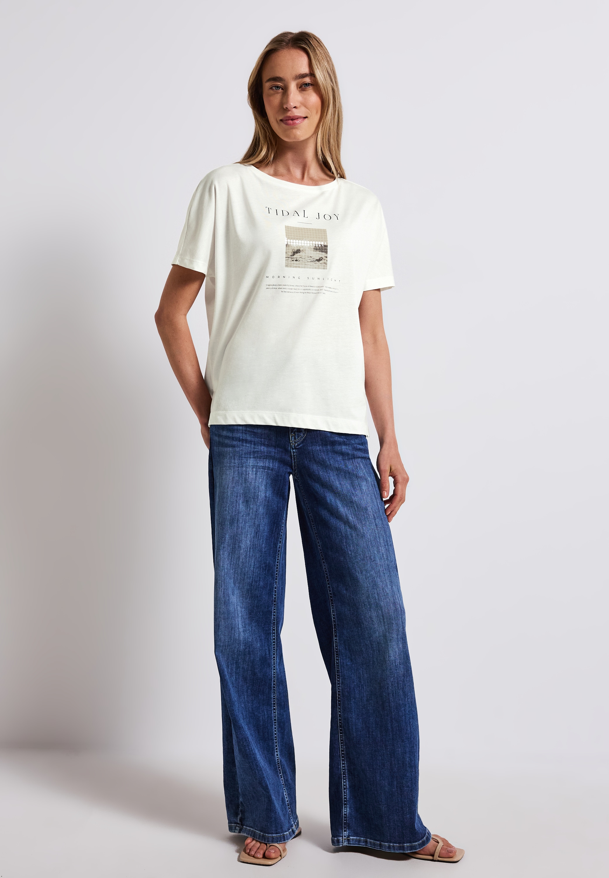 STREET ONE Print-Shirt, im soften Baumwoll-Mix
