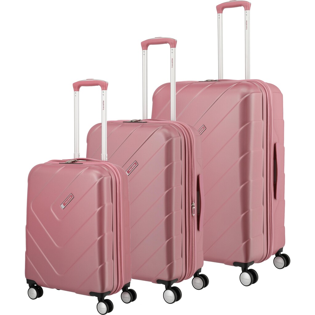 travelite Trolleyset »Kalisto, rose«, (3 tlg.), mit Volumenerweiterung;