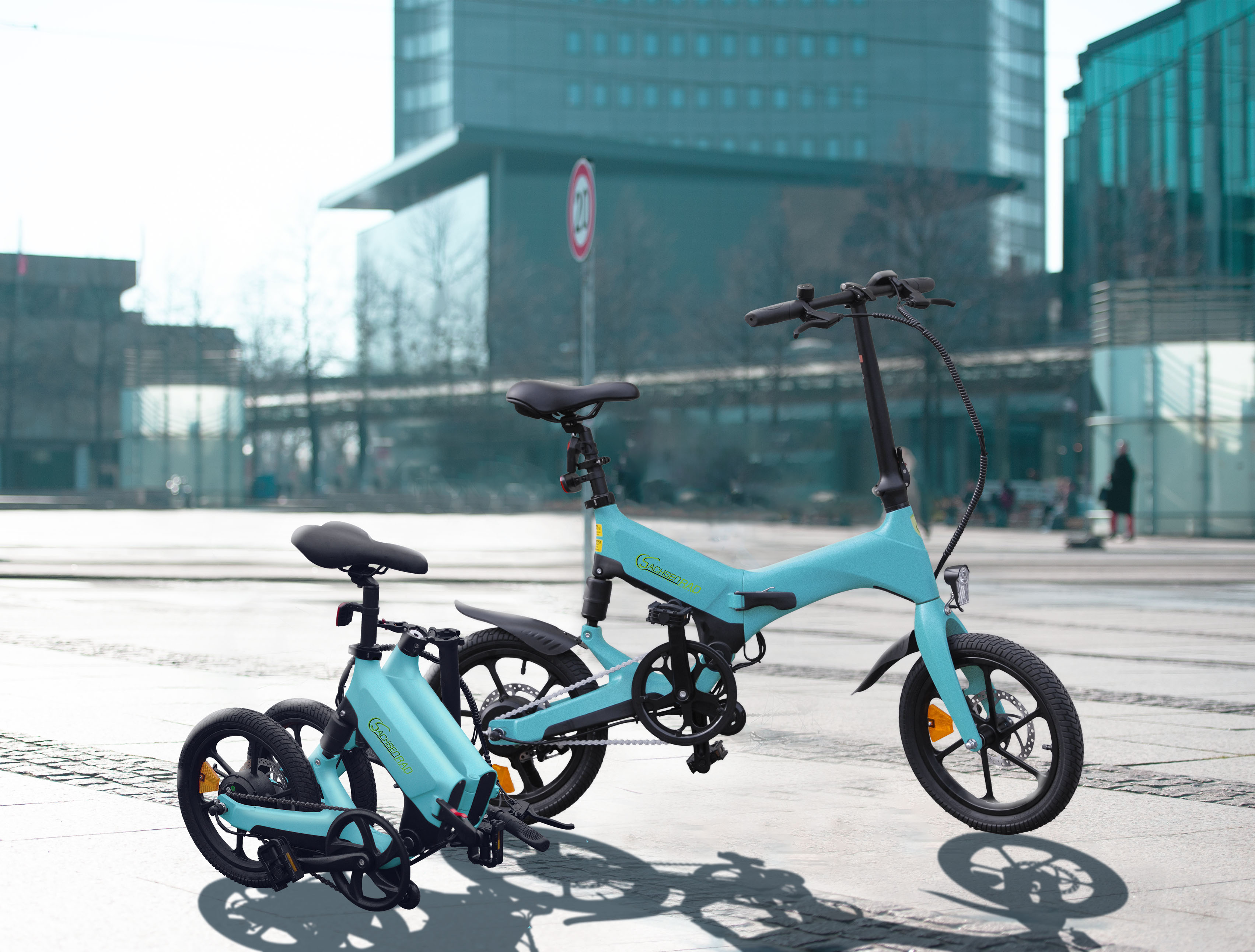 Thumbnail - SachsenRad E-Bike "F12", 1 Gang, Shimano, keine, Heckmotor 250 W, LCD-Steuerdisplay, Fahrmodus Pedelec, LED-Frontlicht, ...