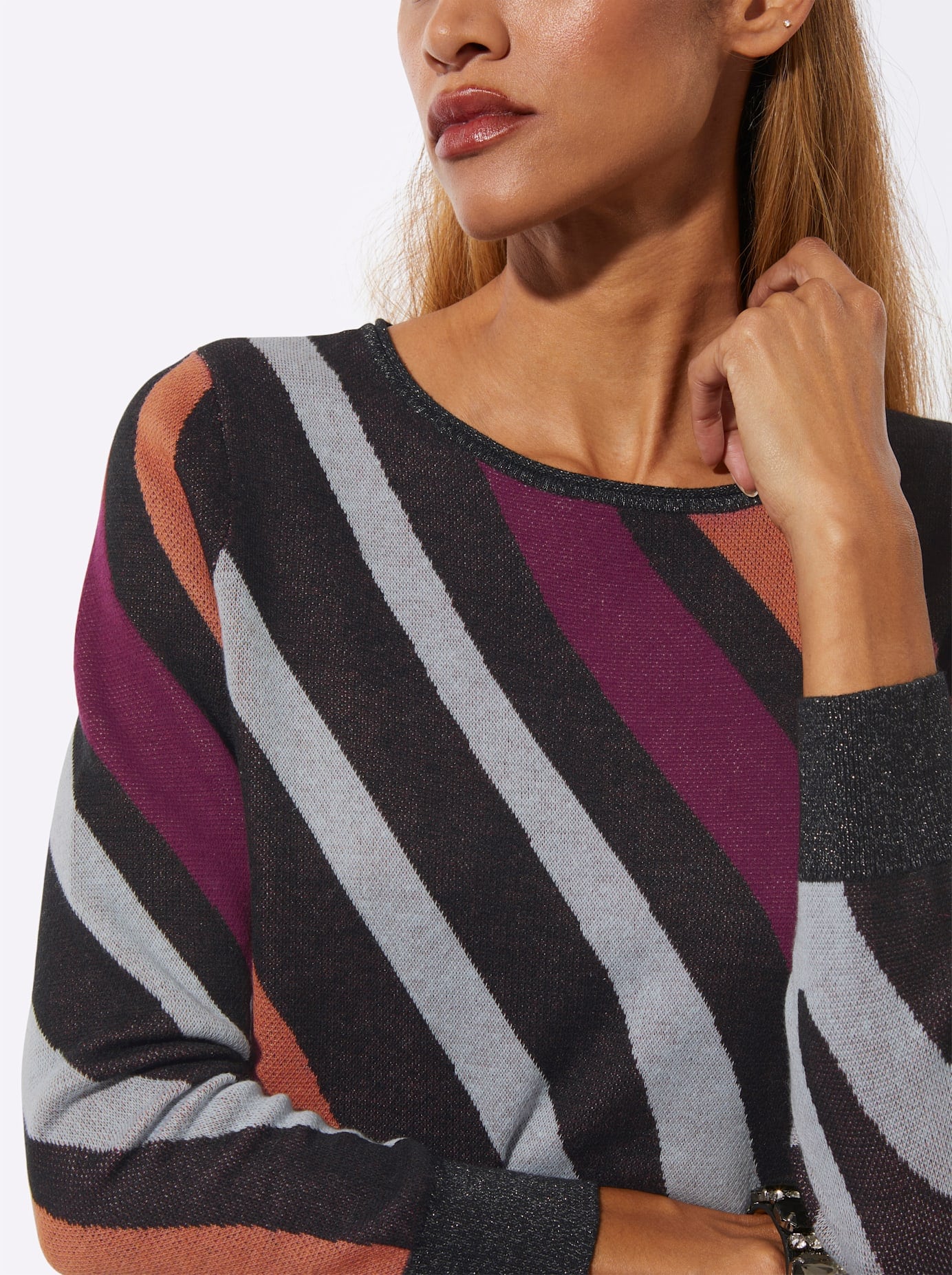 creation L Jacquardpullover »Leinen-Mix-Jacquard-Pullover«