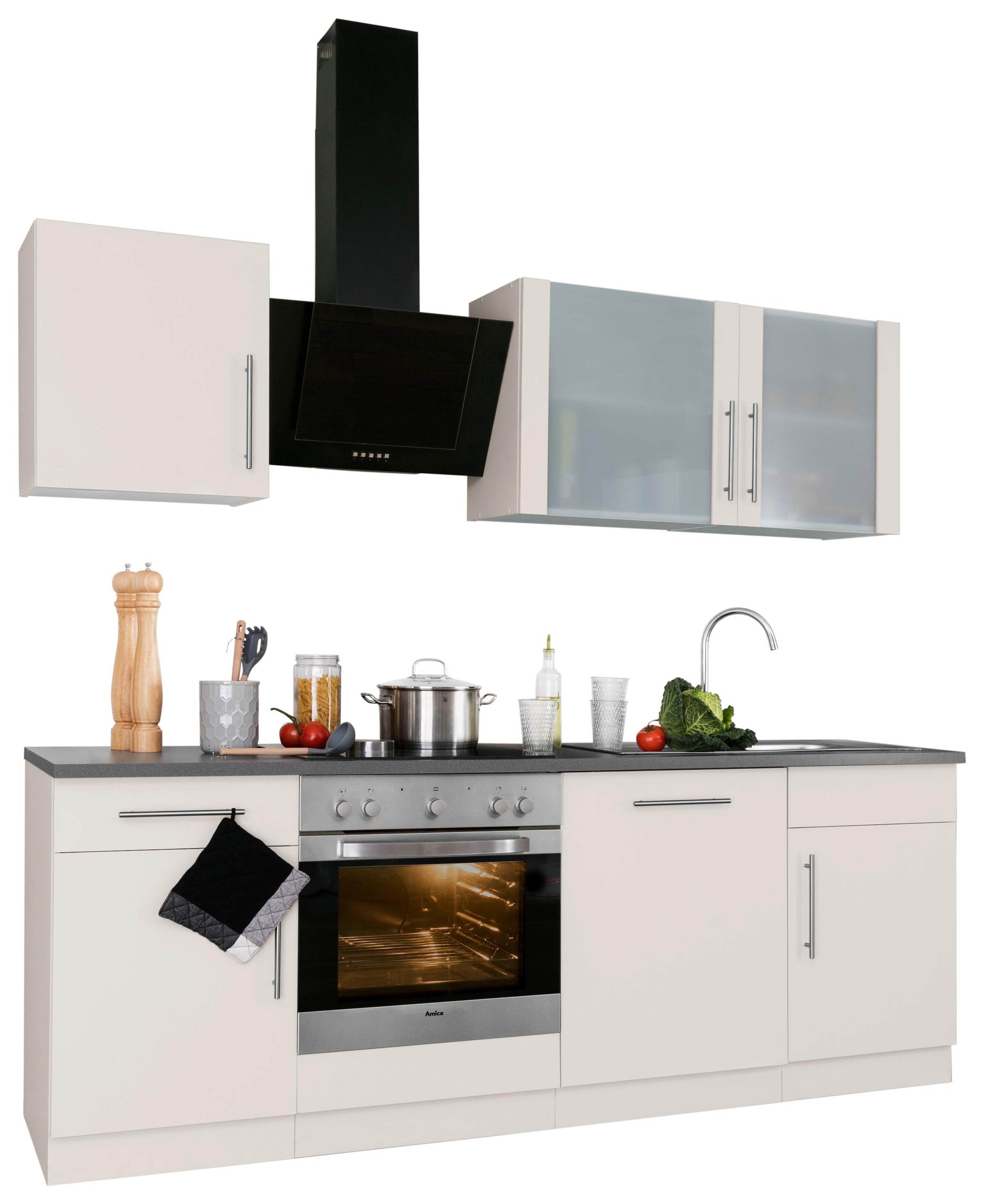 wiho Küchen Küchenzeile »Cali«, ohne E-Geräte, Breite 220 cm