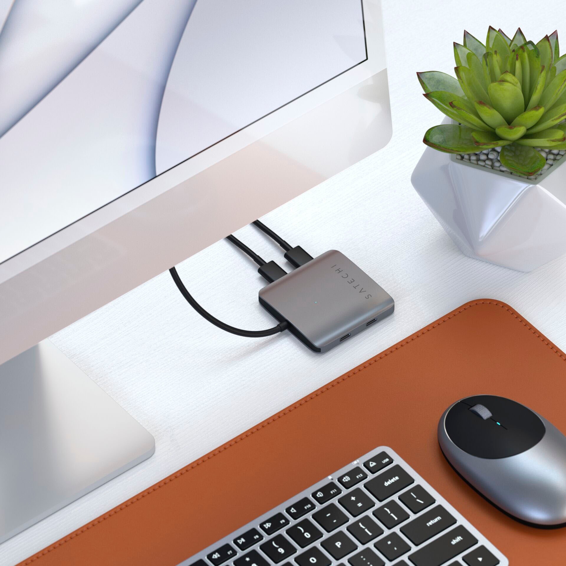 Satechi USB-Adapter »Aluminum 4 Port USB-C Hub«, USB-C zu USB Typ C