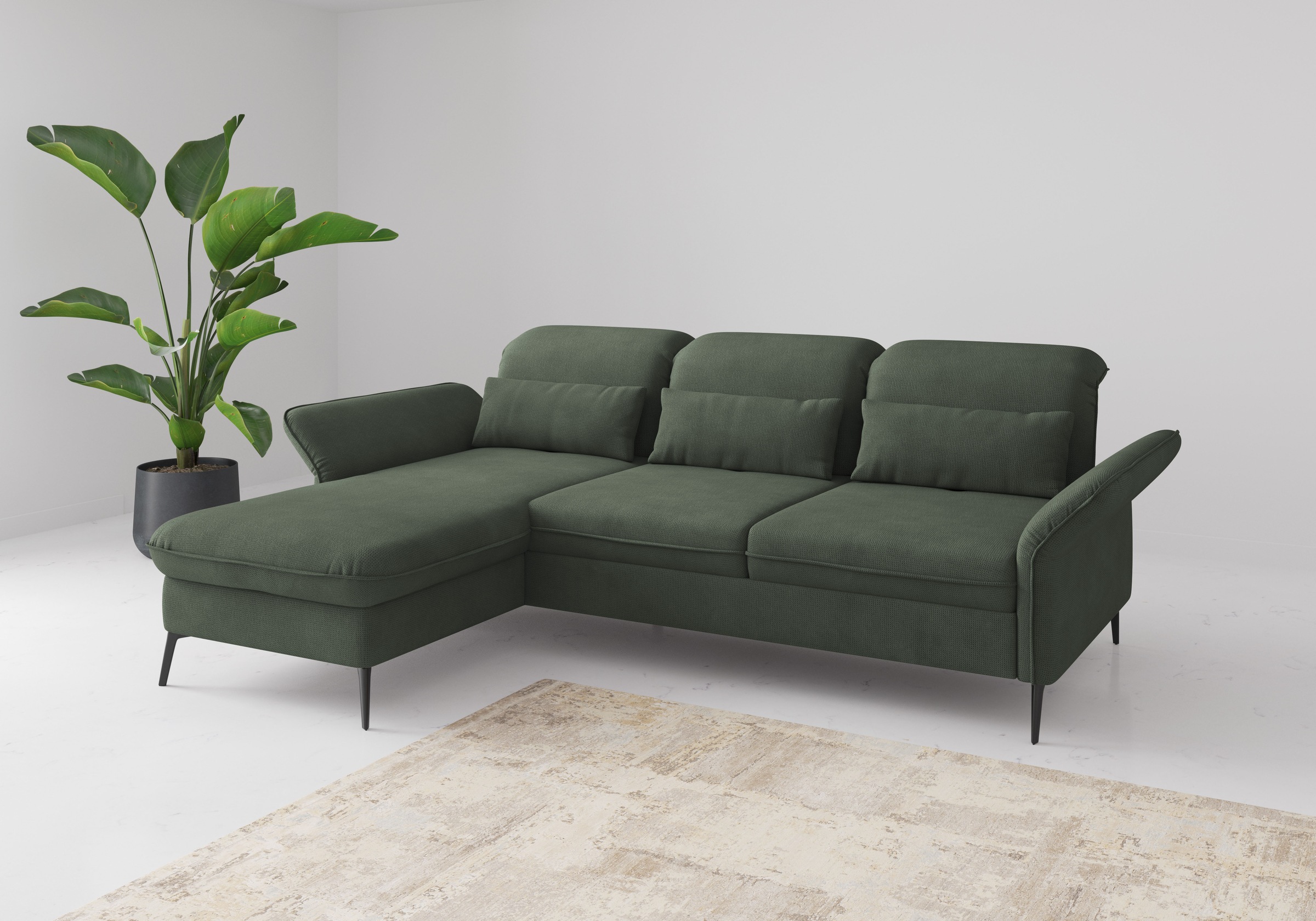 sit&more Ecksofa "Emely, inkl. Sitztiefenverstellung" wahlweise mit Bettfun günstig online kaufen