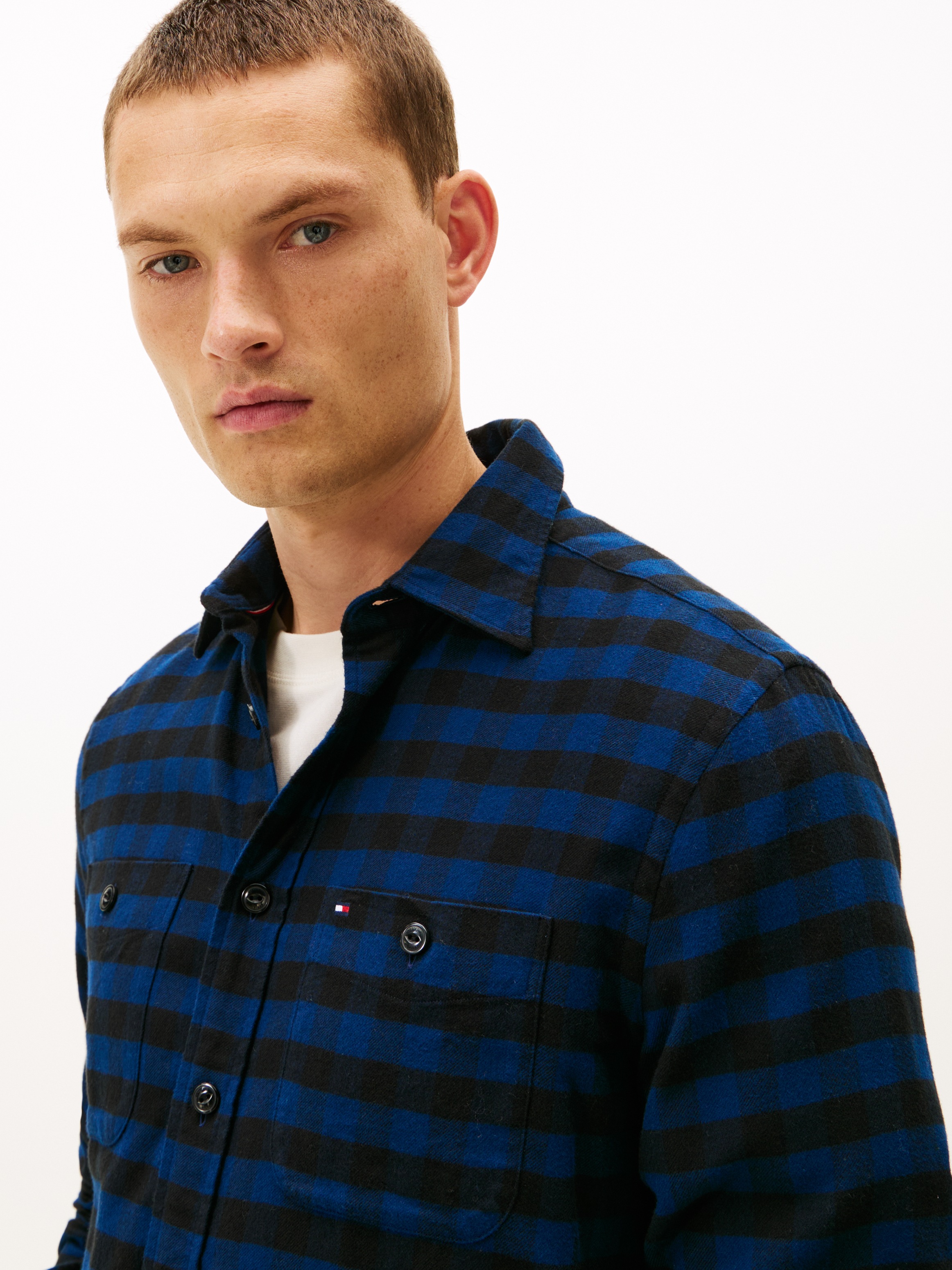 Tommy Hilfiger Langarmhemd »BUFFALO CHECK« regular fit, Kentkragen, kariert