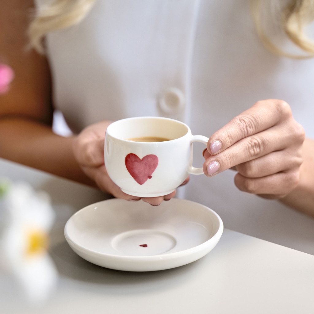 like. by Villeroy & Boch Espressotasse »Espressotassen With Love 60 ml 6er Set weiß« Spülmaschinengeeignet, Mikrowellengeeignet